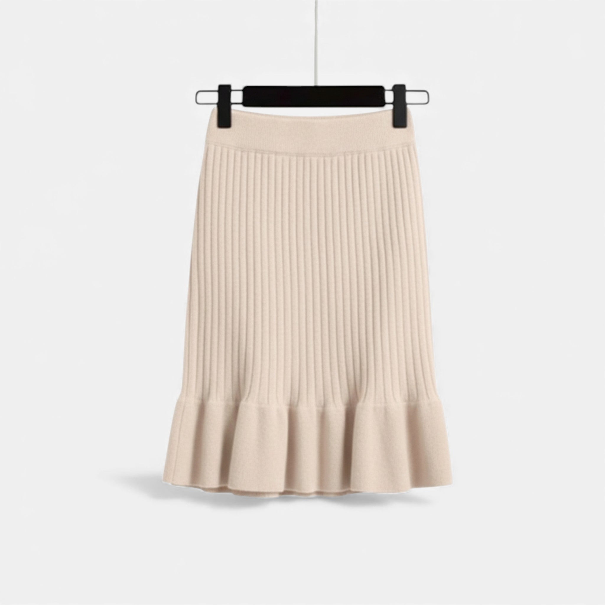Maison Dresson | Women’s High-Waist Ribbed Knitted Skirt