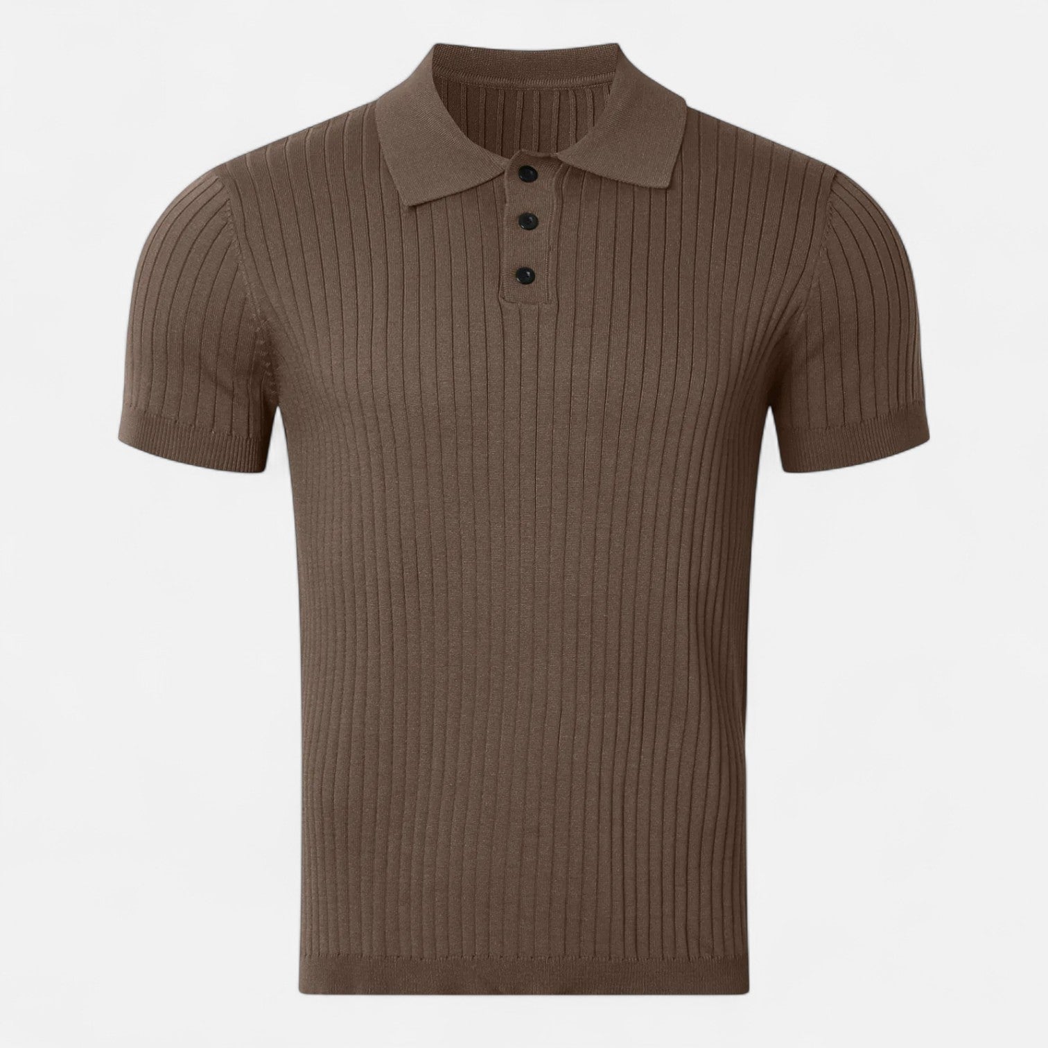 Maison Dresson | Men’s Retro Knitted Short‑Sleeve Striped Polo – Heritage Texture, Casual Refinement