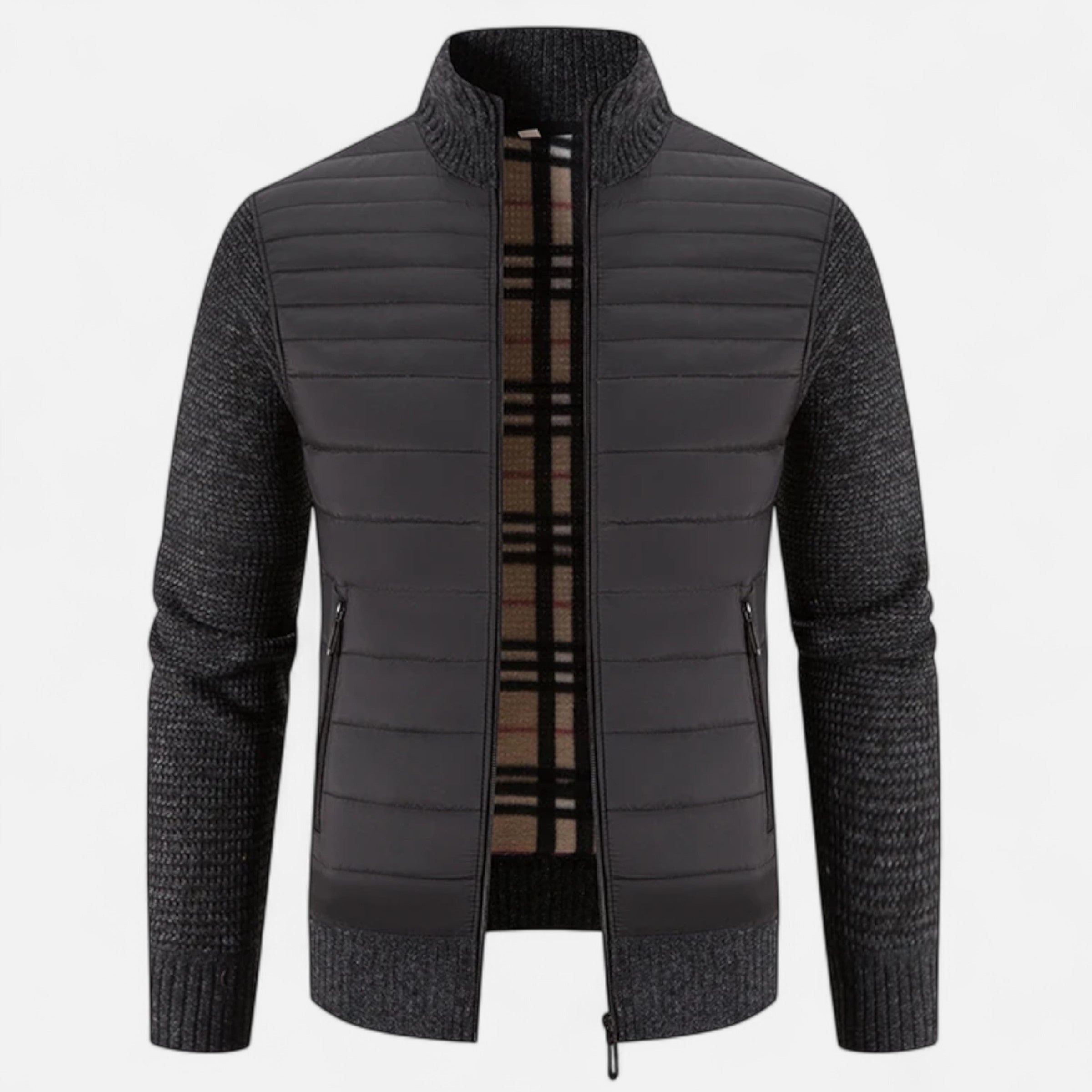 Maison Dresson | Men’s Fleece Stand-Collar Patchwork Jacket