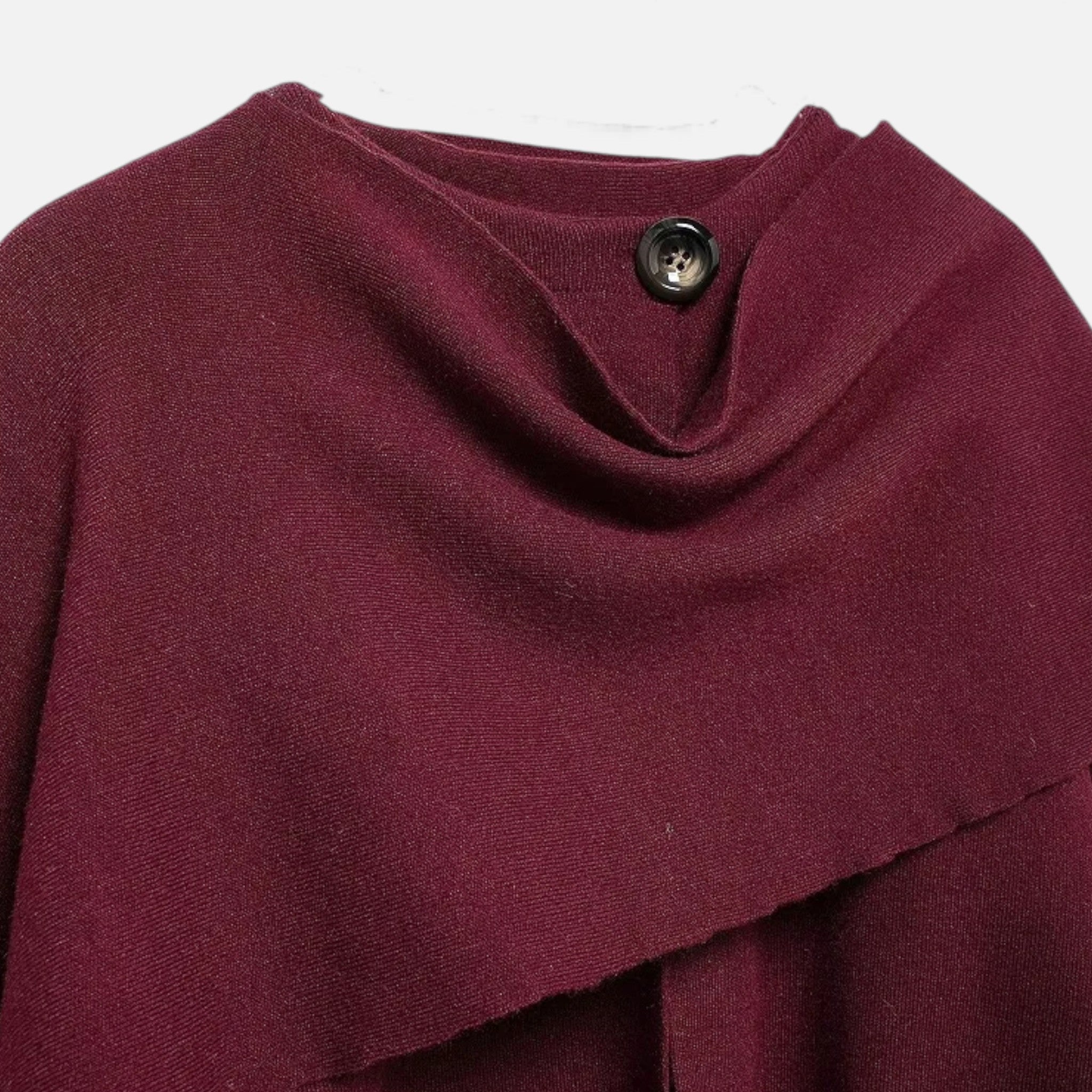 Maison Dresson | Women’s Elegant Wool-Feel Poncho Cardigan