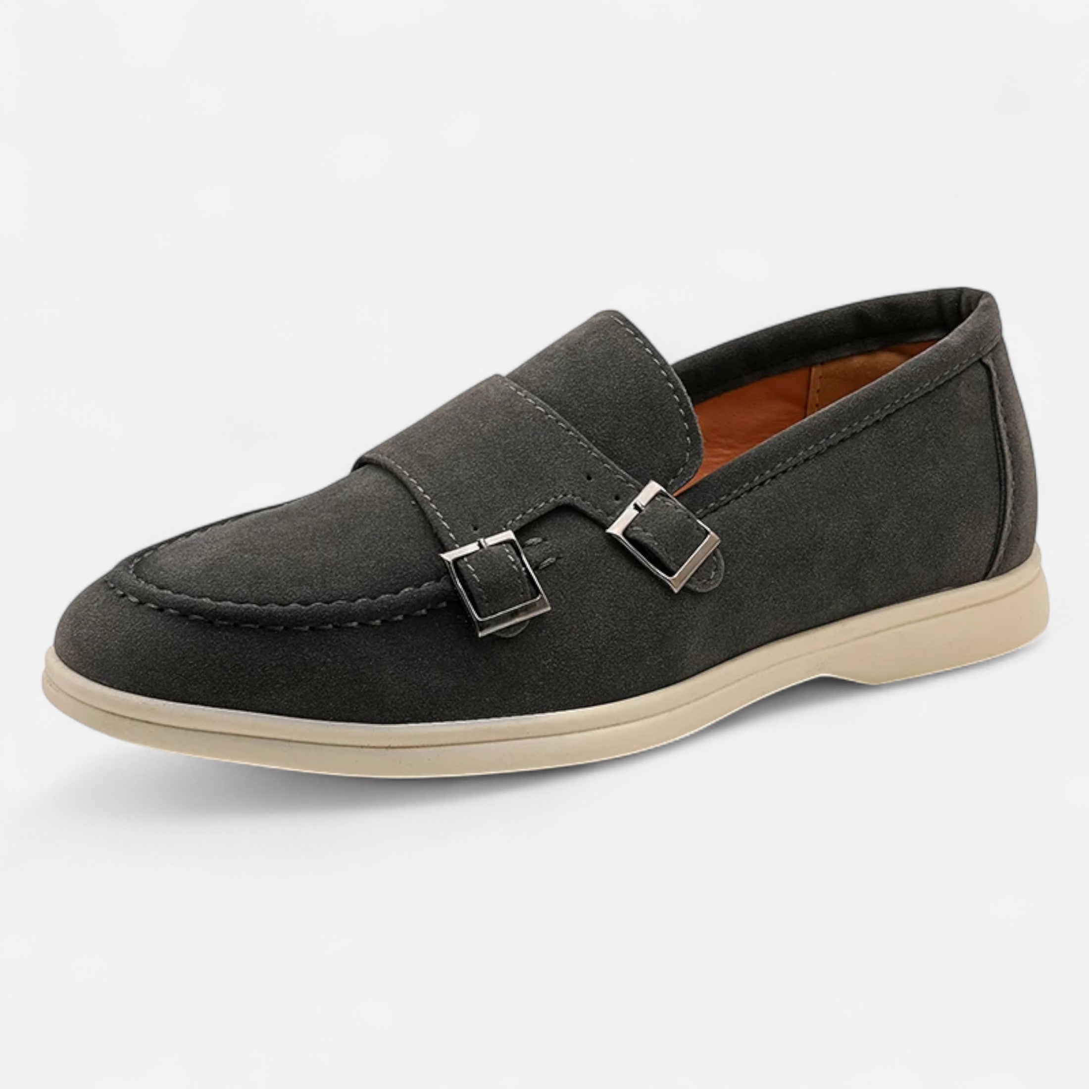 Maison Dresson | Men’s Suede Monk Strap Loafers – Slip-On Elegance