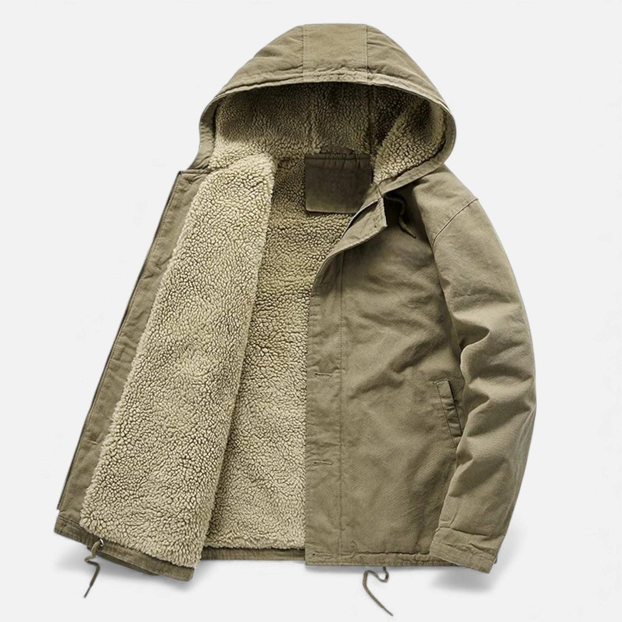 Maison Dresson | Men’s Lamb Fleece Hooded Winter Coat