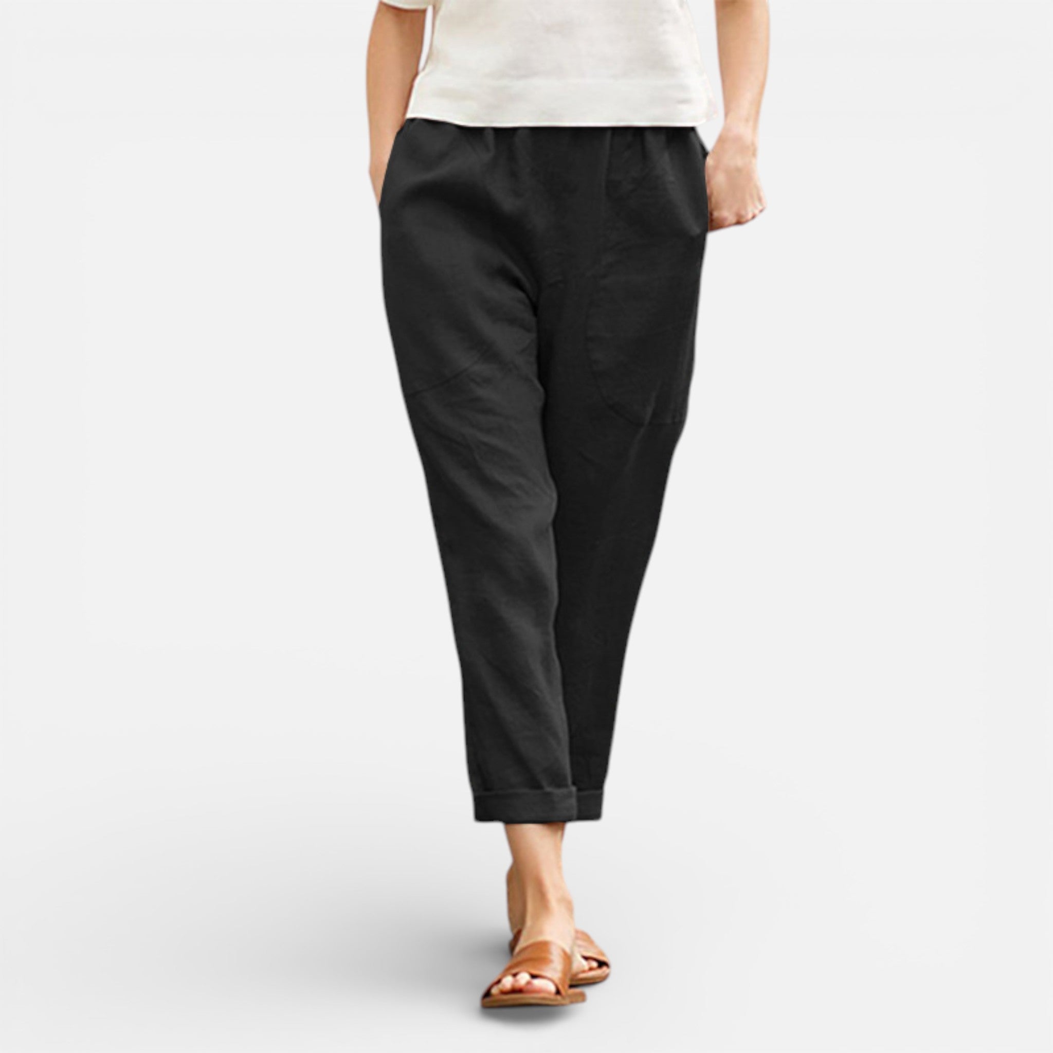 Maison Dresson | Women’s Cotton Linen Straight Trousers