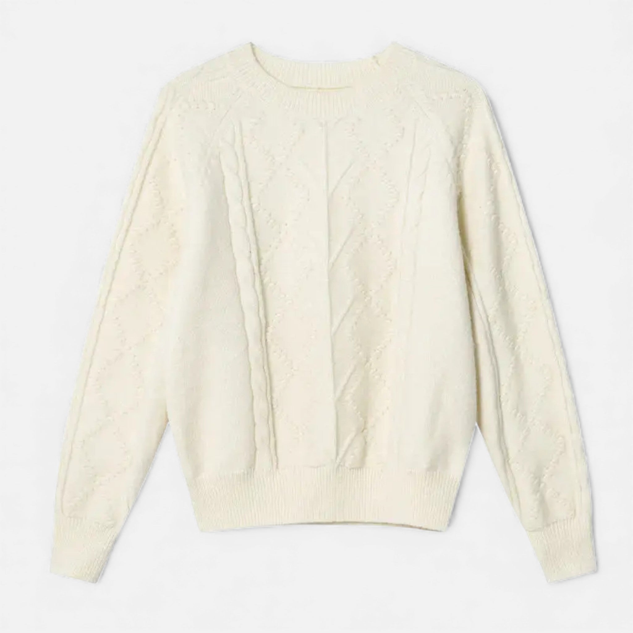 Maison Dresson | Women’s Loose-Fit Knitted Cabled Winter Sweater