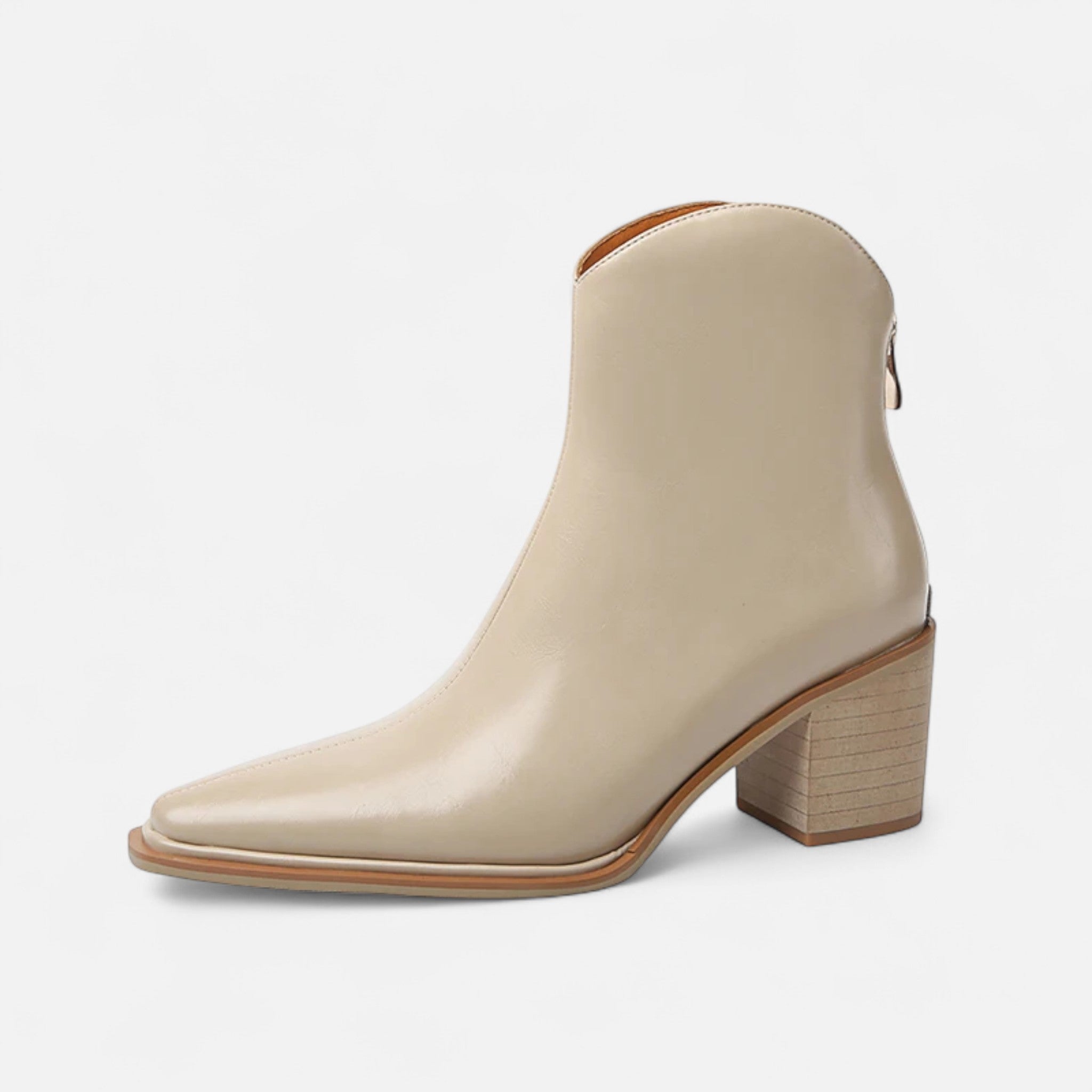 Maison Dresson | Women’s Pointed Toe PU Leather Heeled Boots