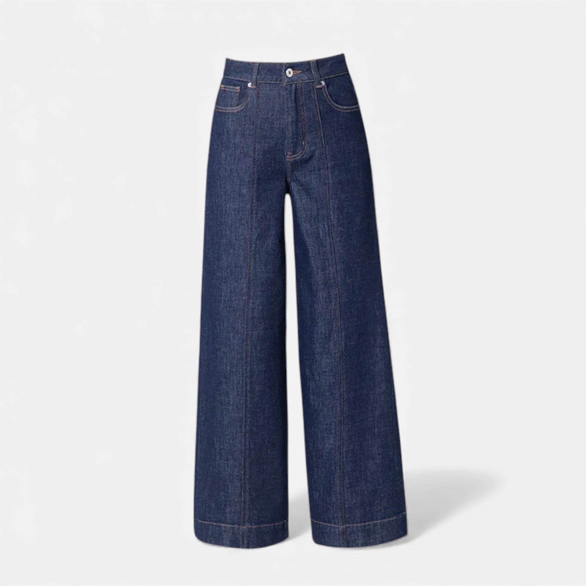 Maison Dresson | Women’s High-Waist Wide Leg Cotton-Blend Jeans