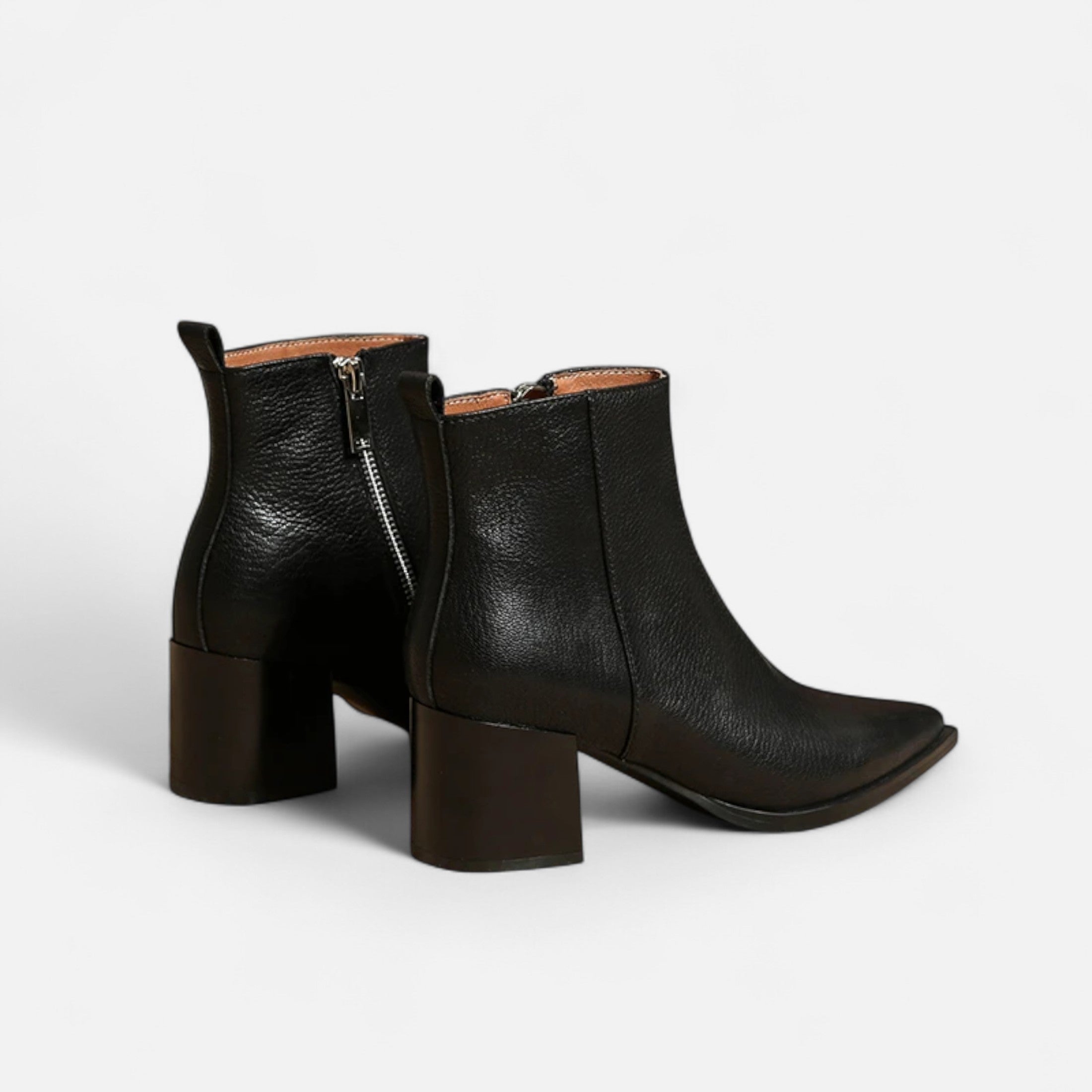 Maison Dresson | Women’s Genuine Leather Chelsea Boots – Pointed Toe Square Heel