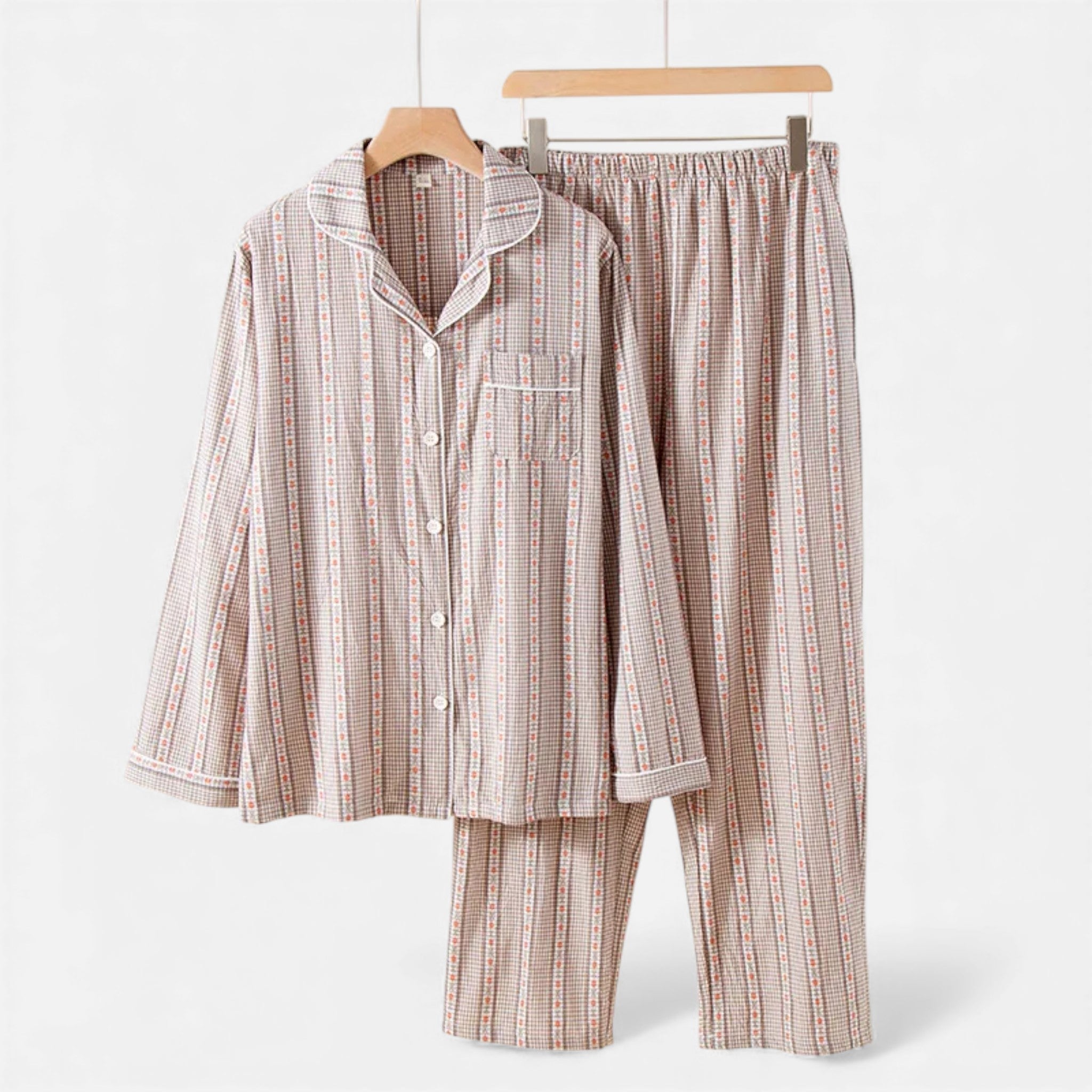 Maison Dresson | Women’s Pure Cotton Pyjama Set with Cardigan Style