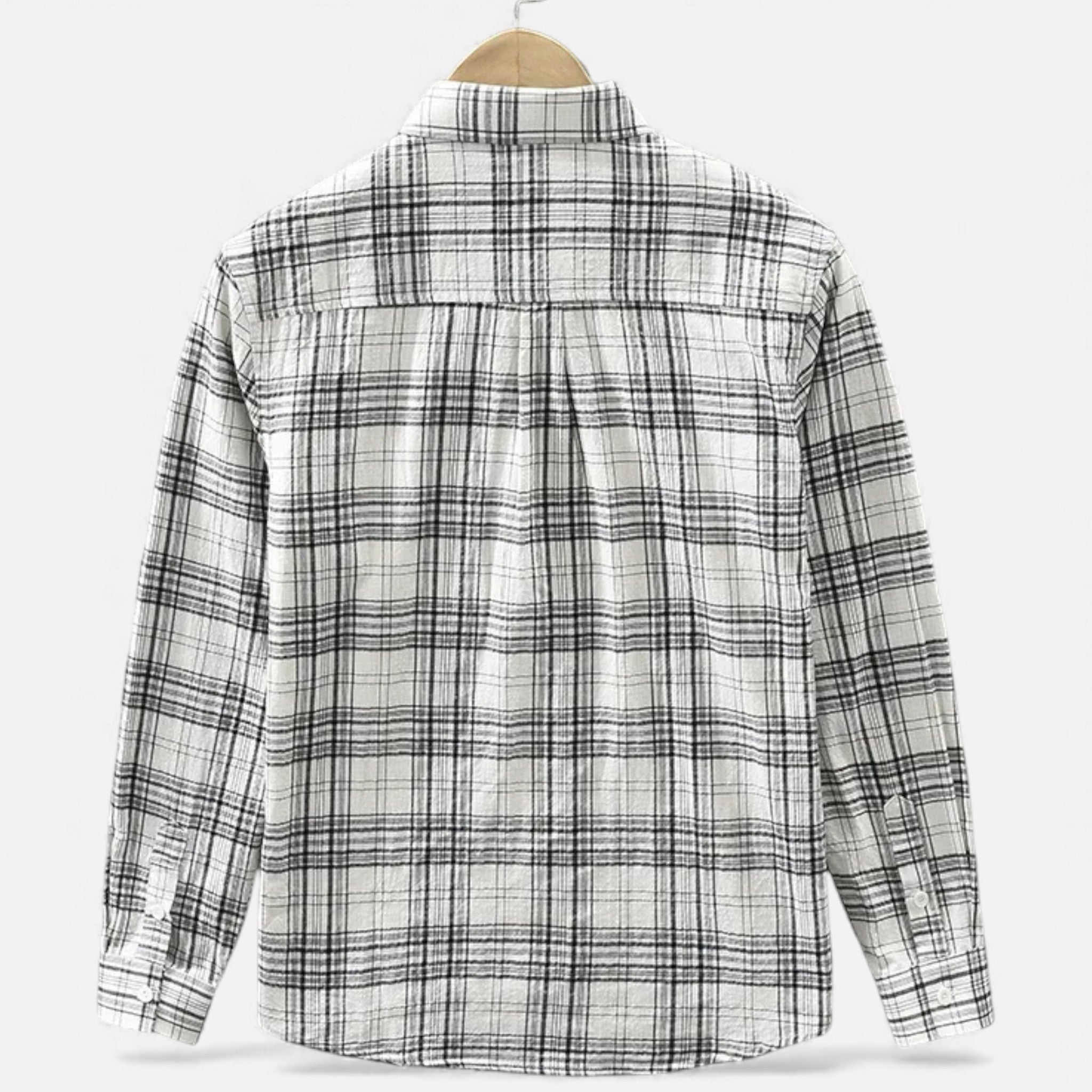 Maison Dresson | Men’s Plaid Long-Sleeve Loose Shirt with Pocket
