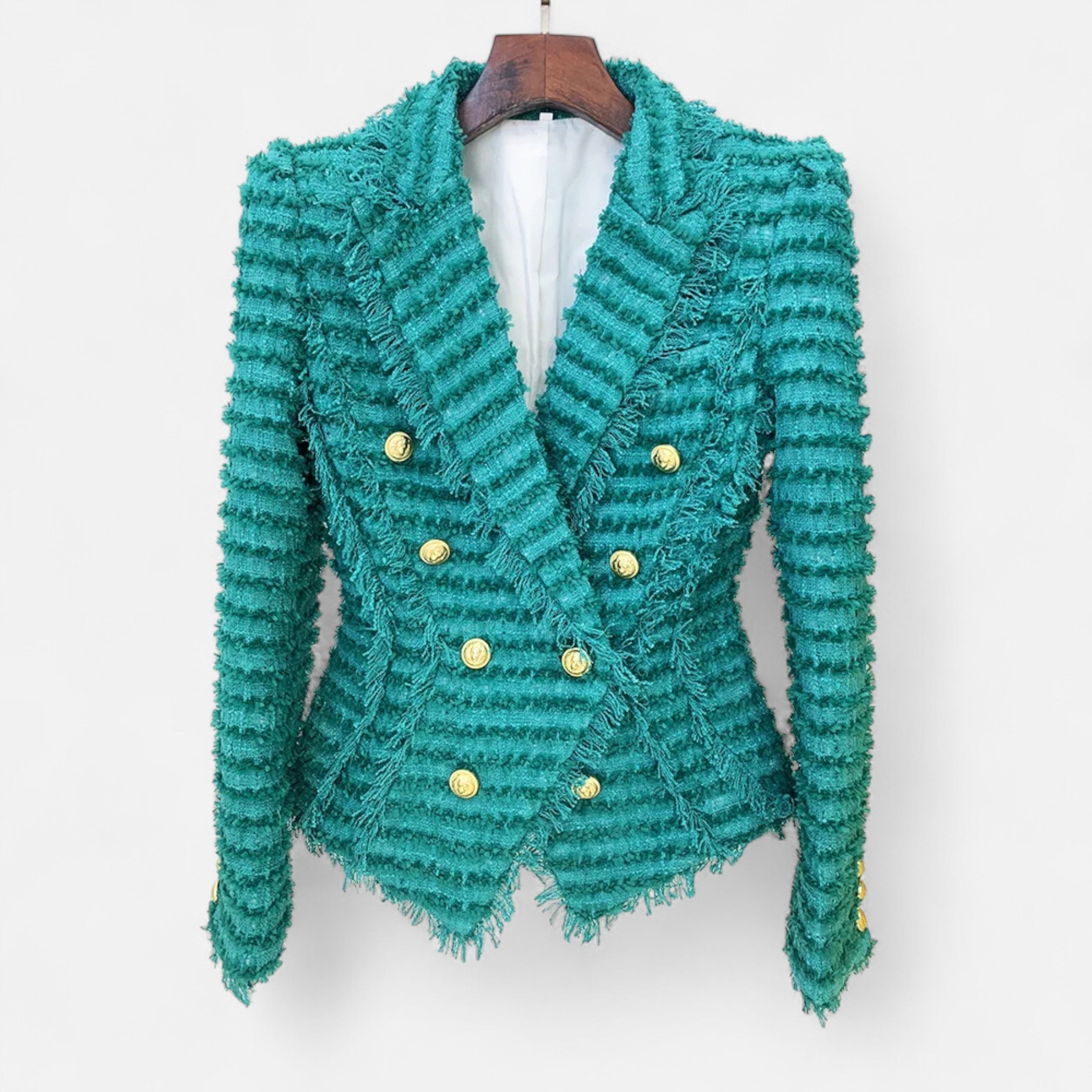 Maison Dresson | Women’s Tweed Blazer – Slim Fit with Tassel Fringe