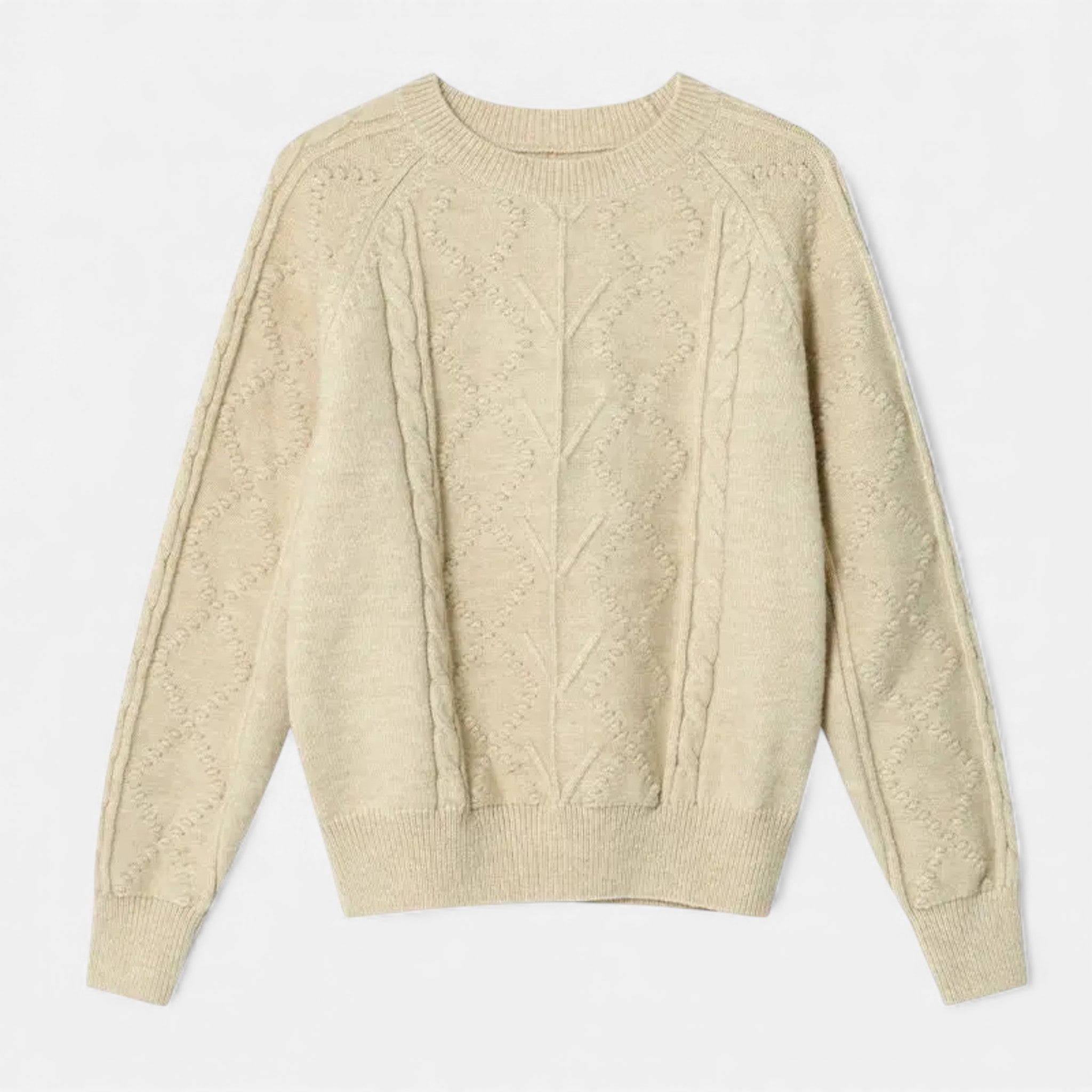 Maison Dresson | Women’s Loose-Fit Knitted Cabled Winter Sweater
