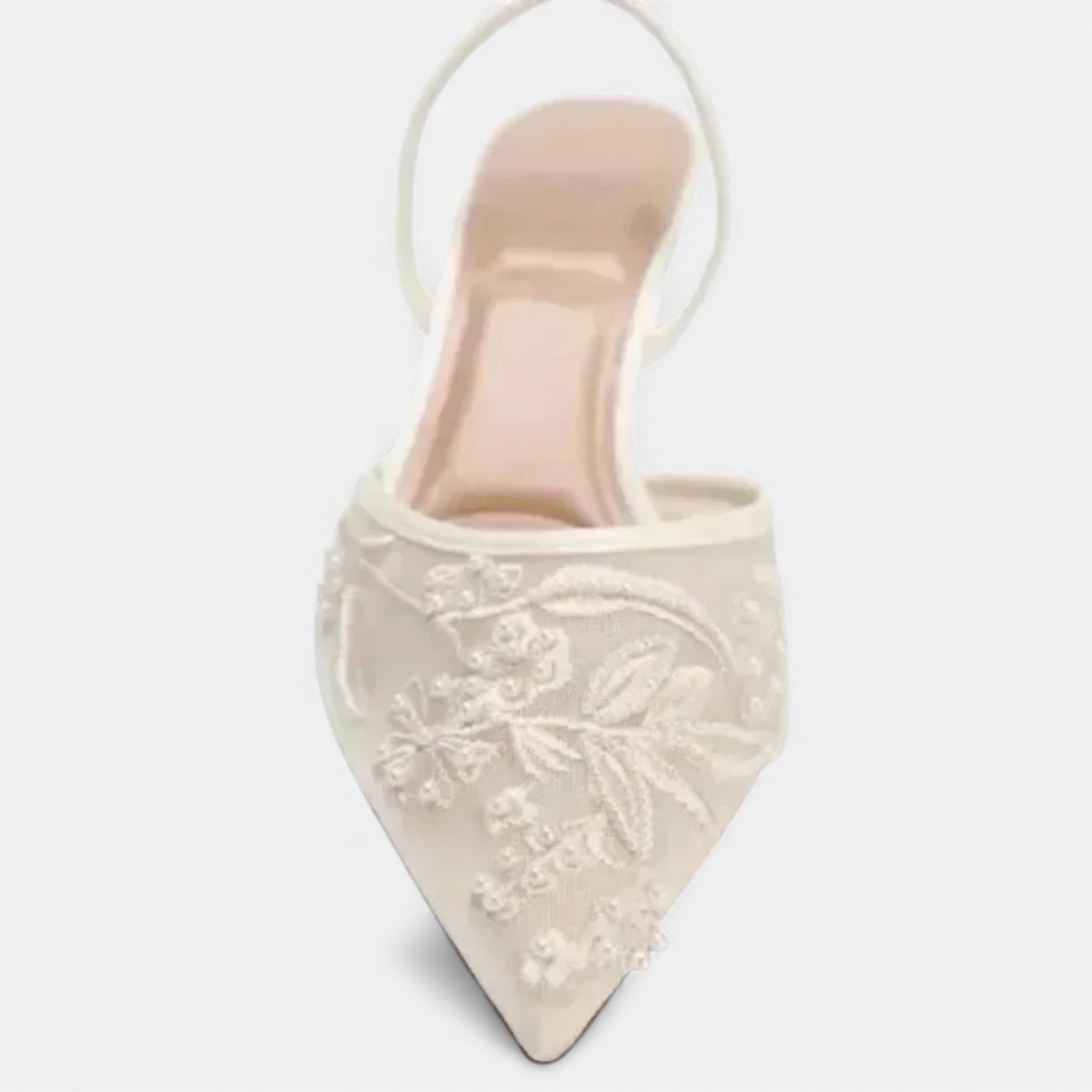 Maison Dresson | Women’s Embroidered Mesh Designer Heels