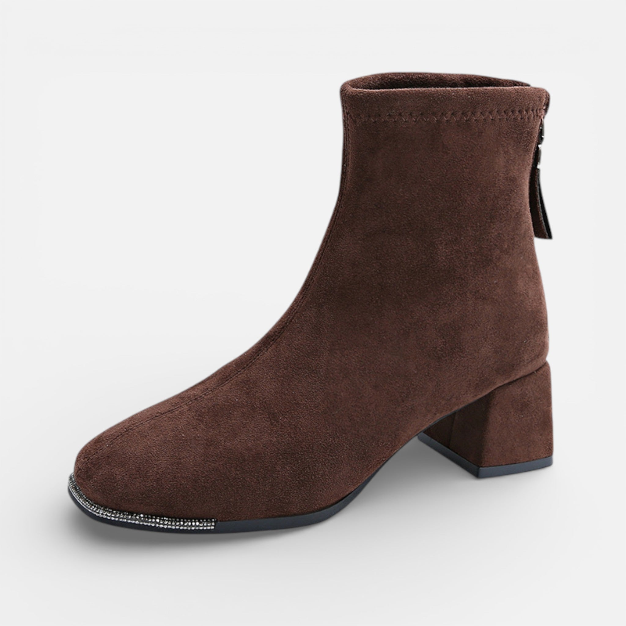 Maison Dresson | Women’s Suede Chunky Mid-Heel Boots