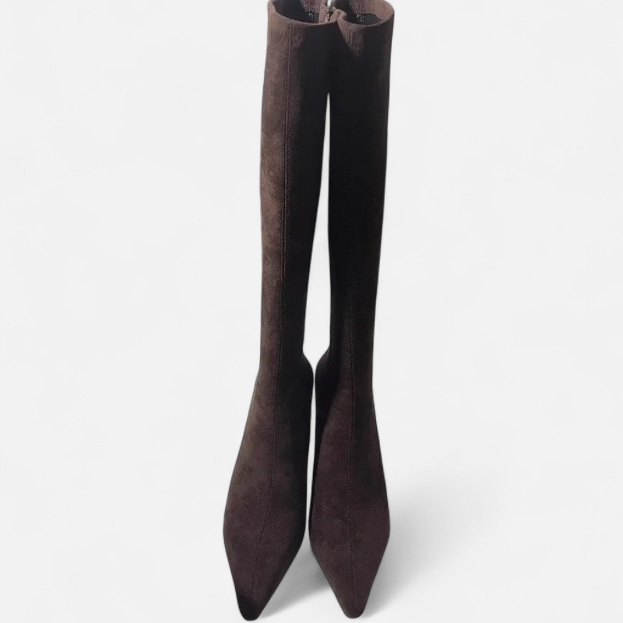 Maison Dresson | Women’s Suede Thigh-High Heeled Boots