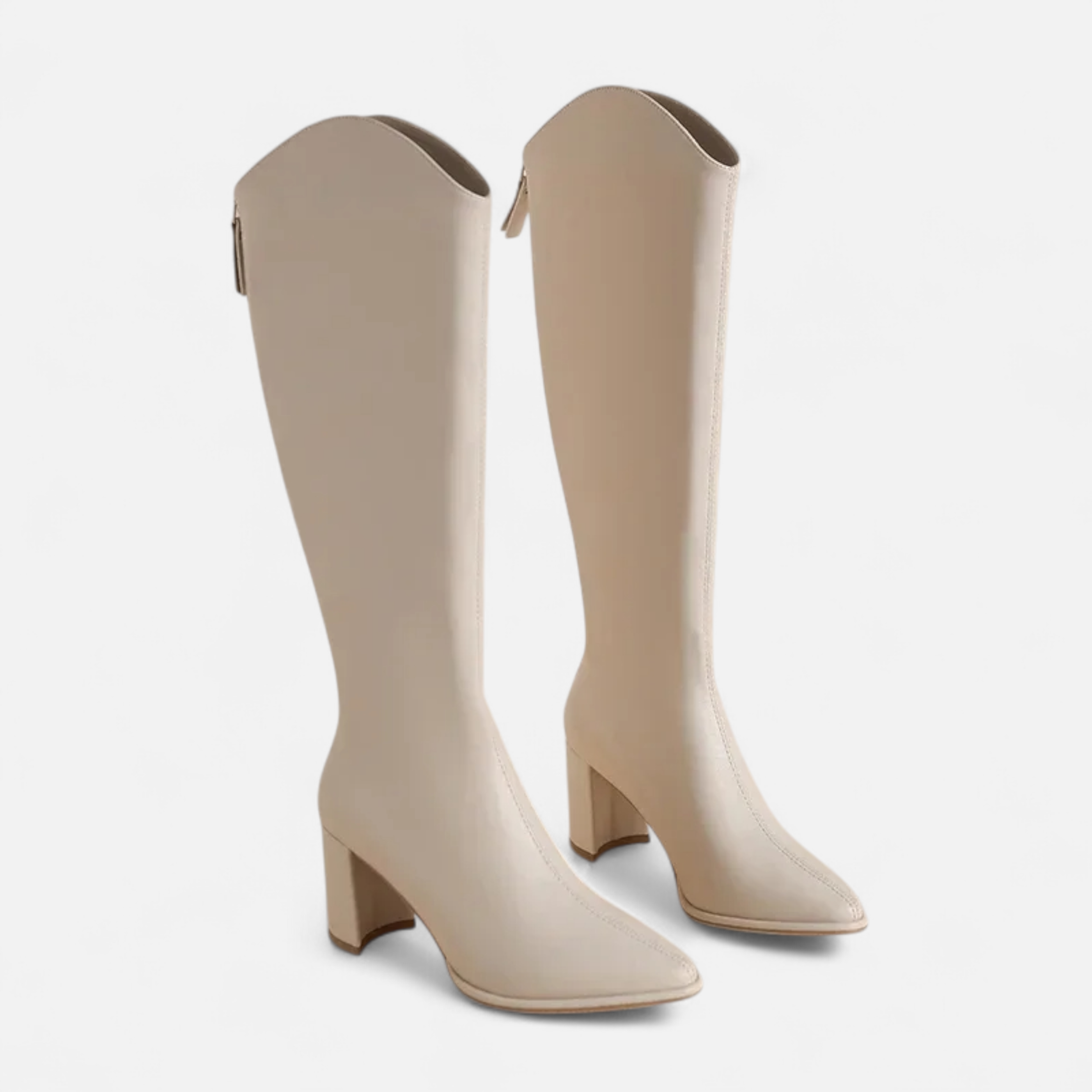 Maison Dresson | Women’s Knee-High Zip Heeled Boots