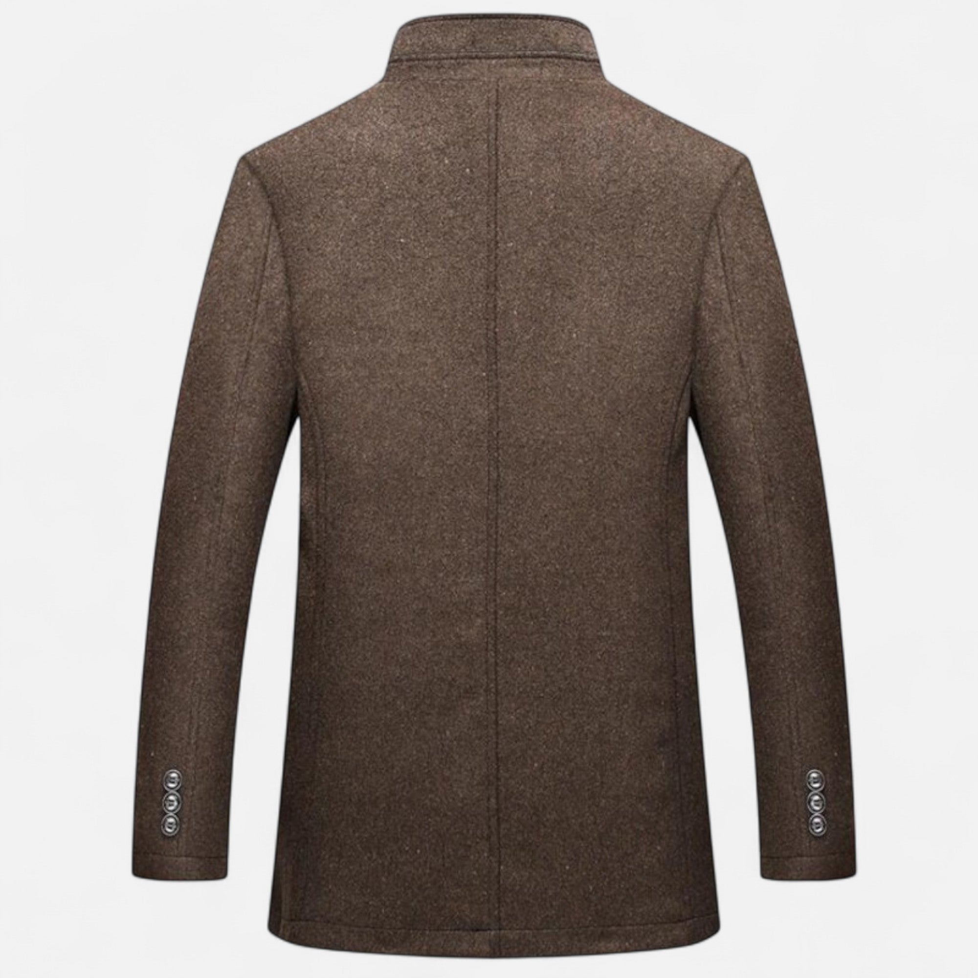 Maison Dresson | Men’s Long Wool Overcoat with Vest Panel