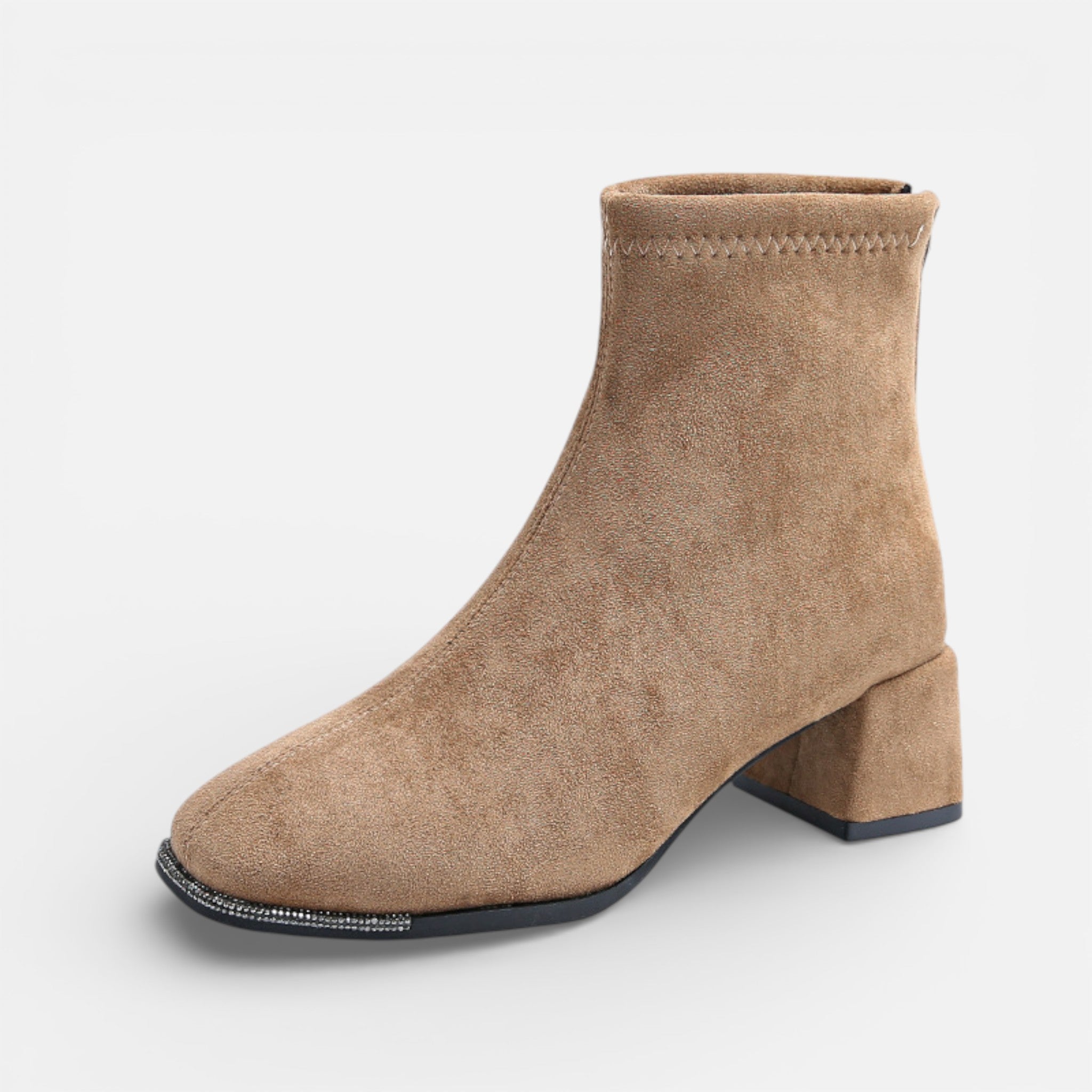 Maison Dresson | Women’s Suede Chunky Mid-Heel Boots