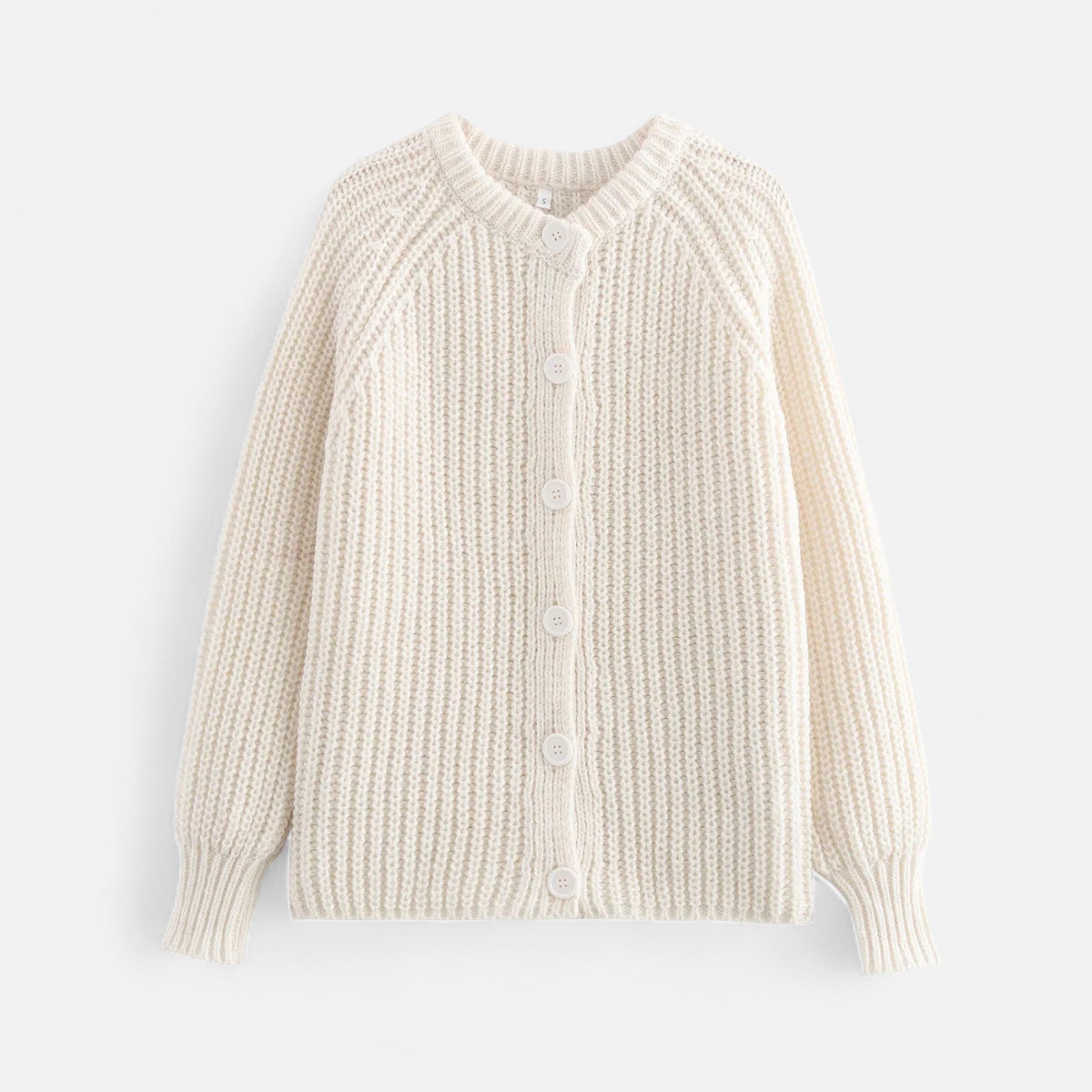 Maison Dresson | Women’s Vintage Round Neck Knit Cardigan – Effortless Autumn Grace