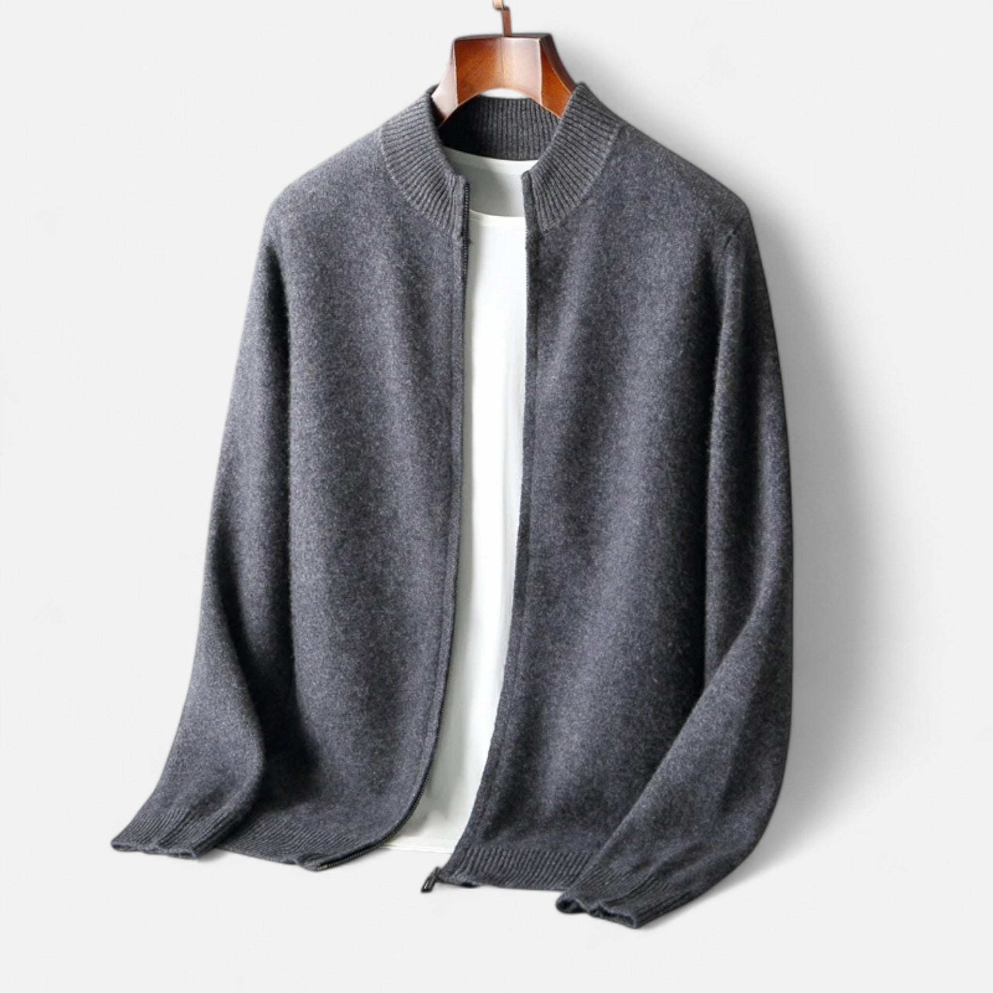 Maison Dresson | Men’s Merino Wool Zip Sweater