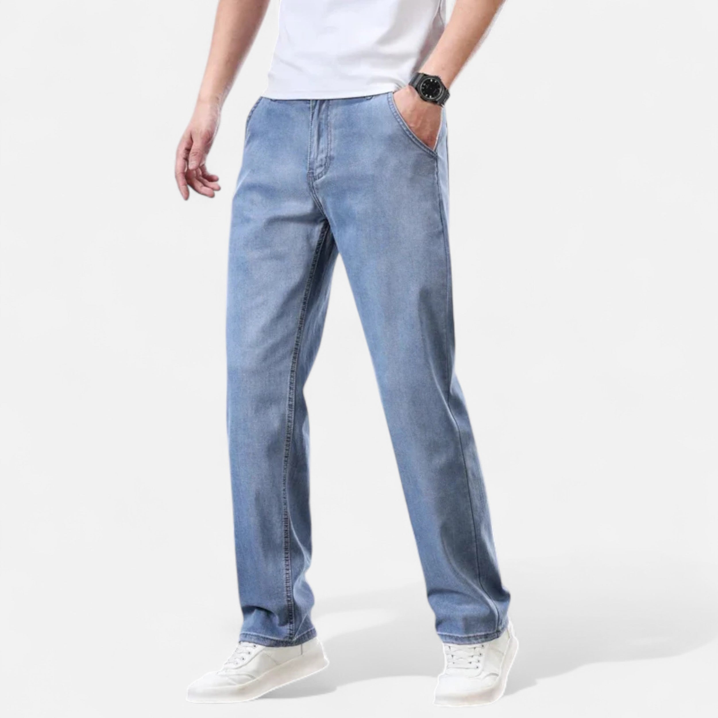 Maison Dresson | Men’s Straight-Leg Lyocell Denim Jeans