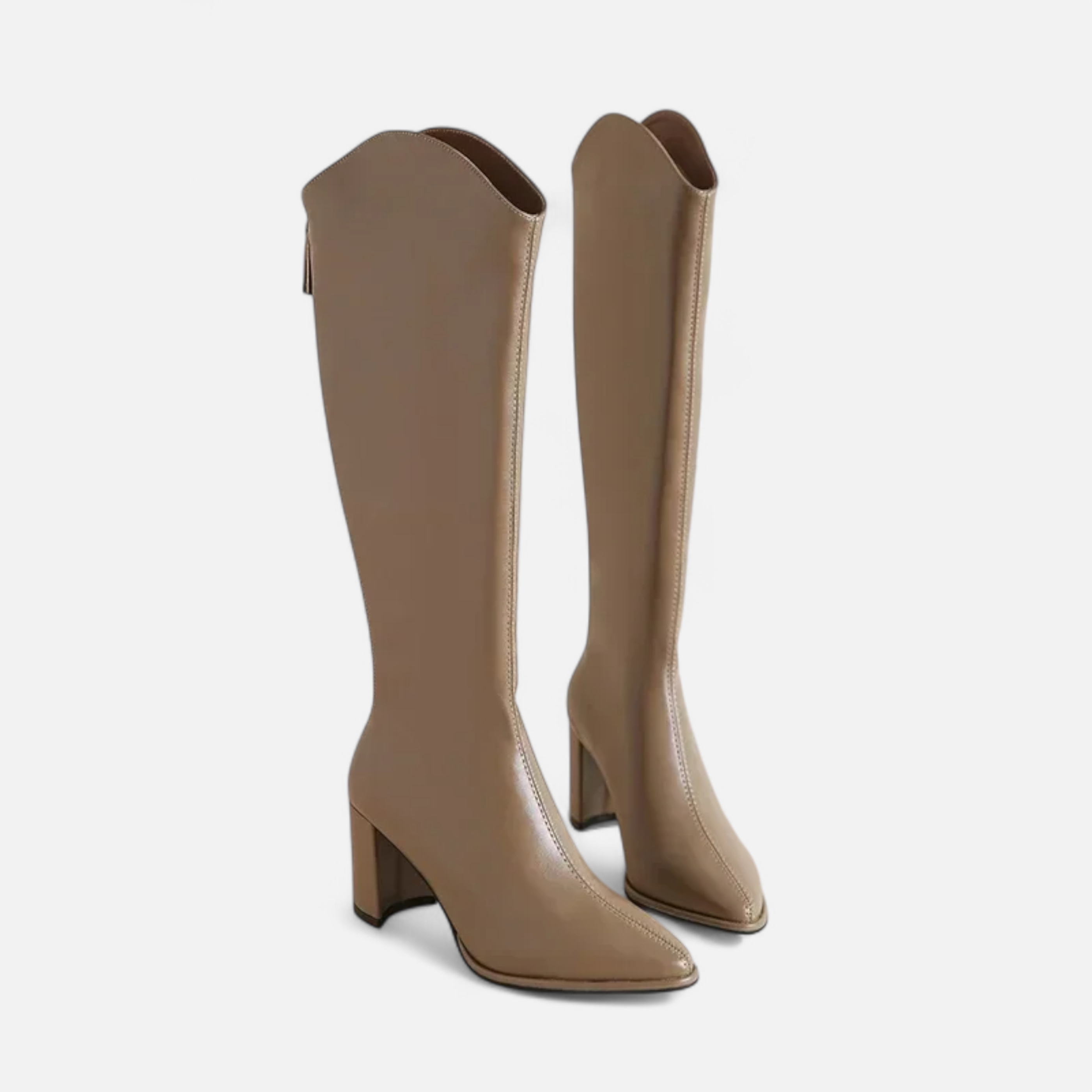 Maison Dresson | Women’s Knee-High Zip Heeled Boots