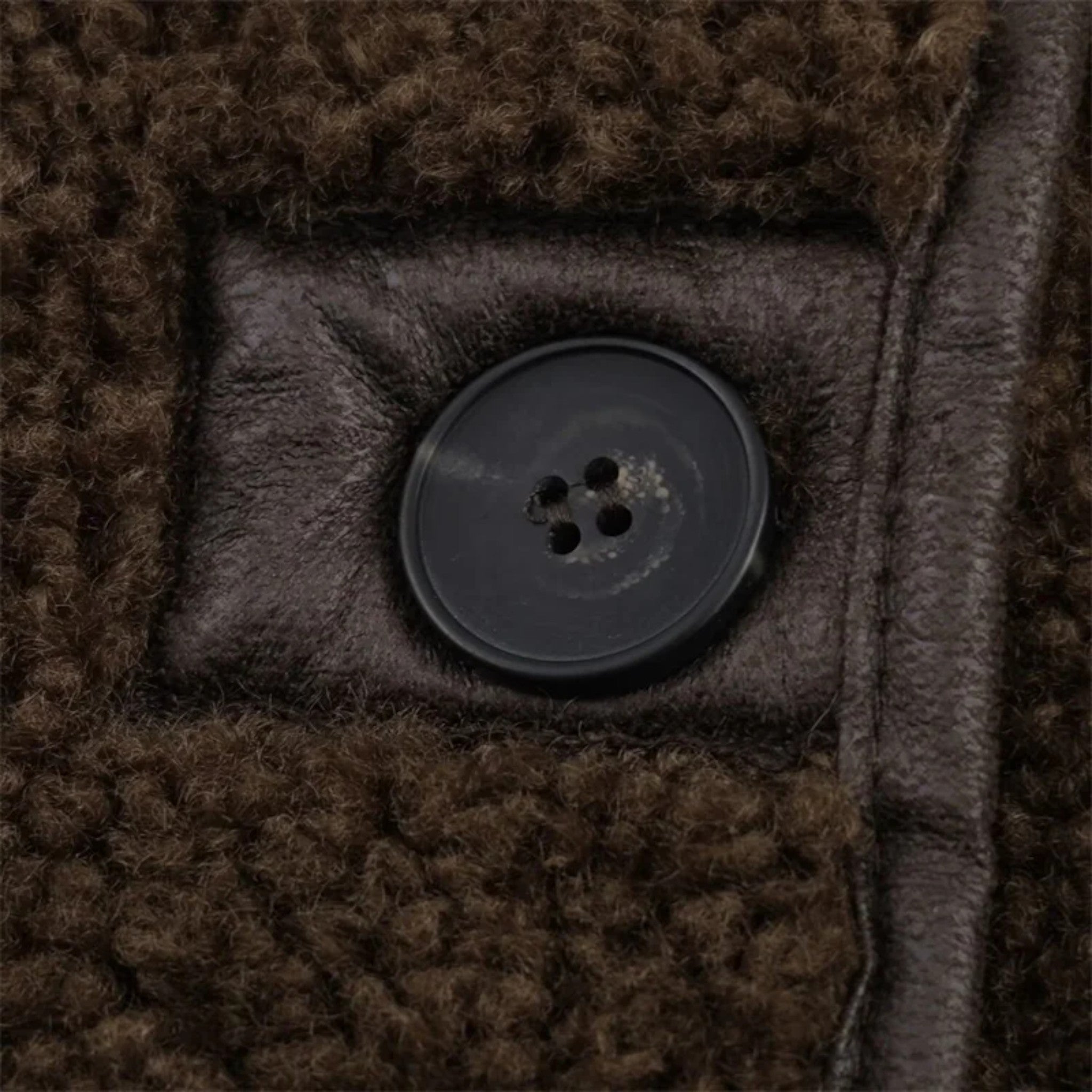 Maison Dresson | Women’s Reversible Brown Teddy Jacket with Turn-Down Collar