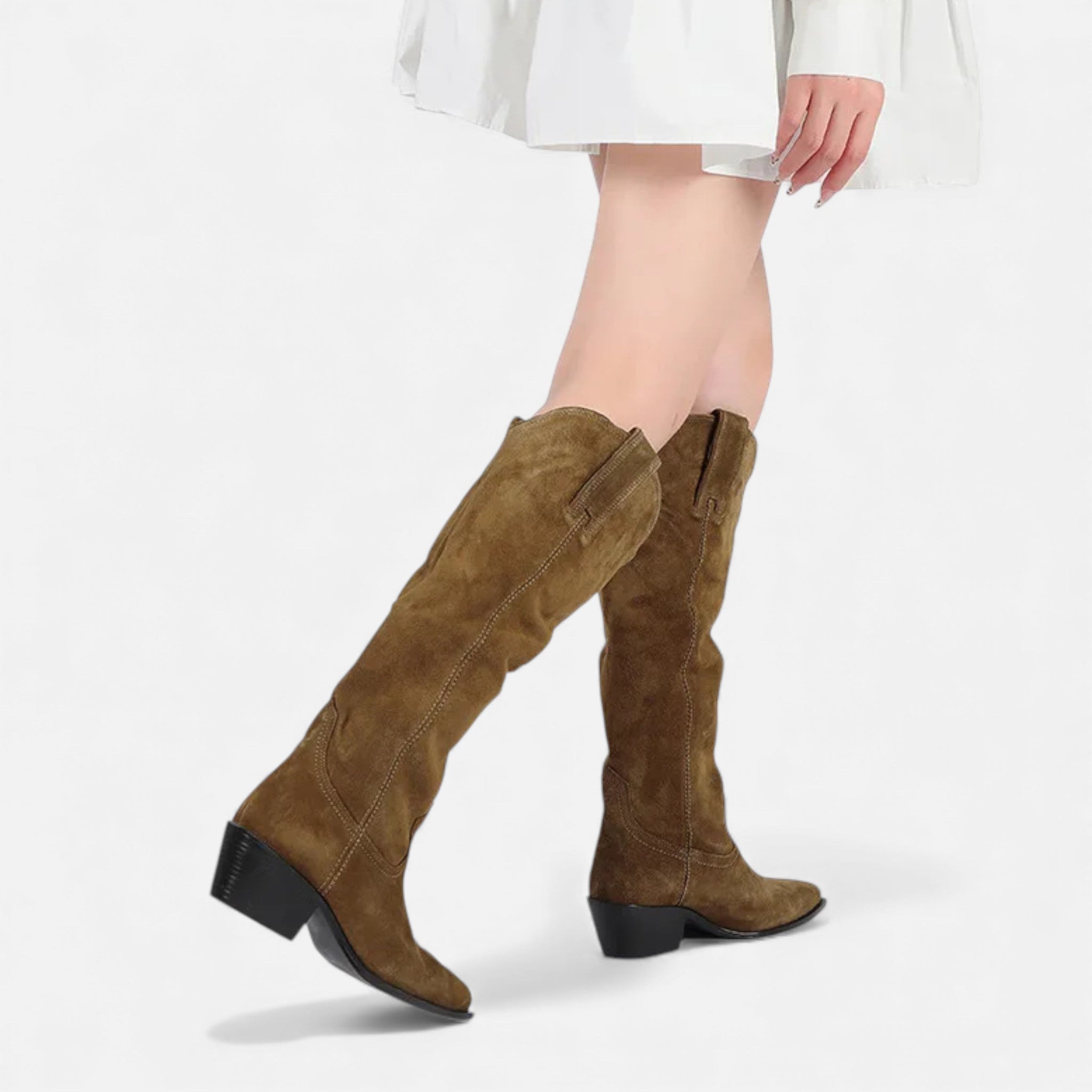 Maison Dresson | Women’s High Knee Cow Suede Autumn Winter Boots