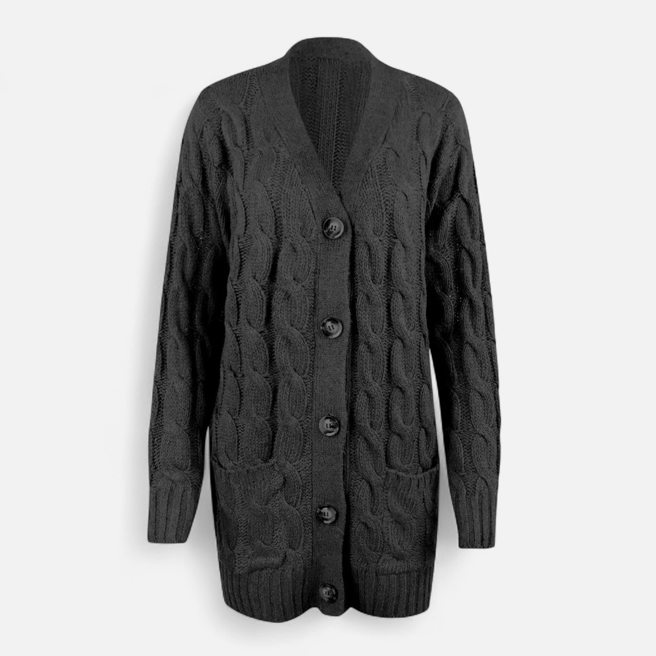 Maison Dresson | Women’s Long Knit Cardigan Vest – Autumn Elegance