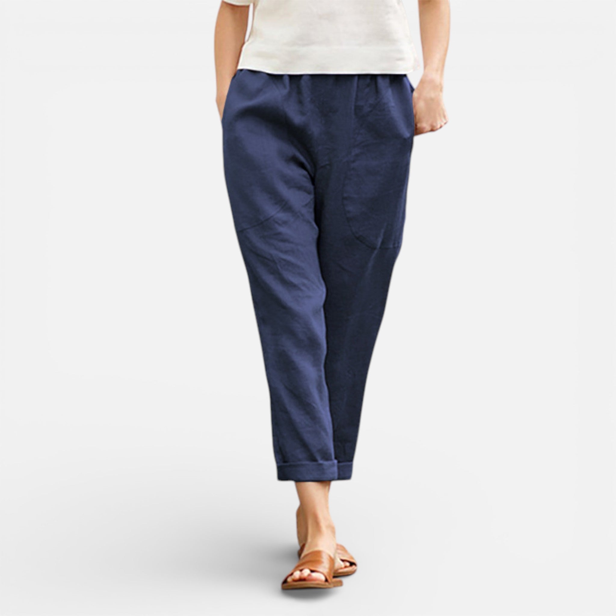 Maison Dresson | Women’s Cotton Linen Straight Trousers
