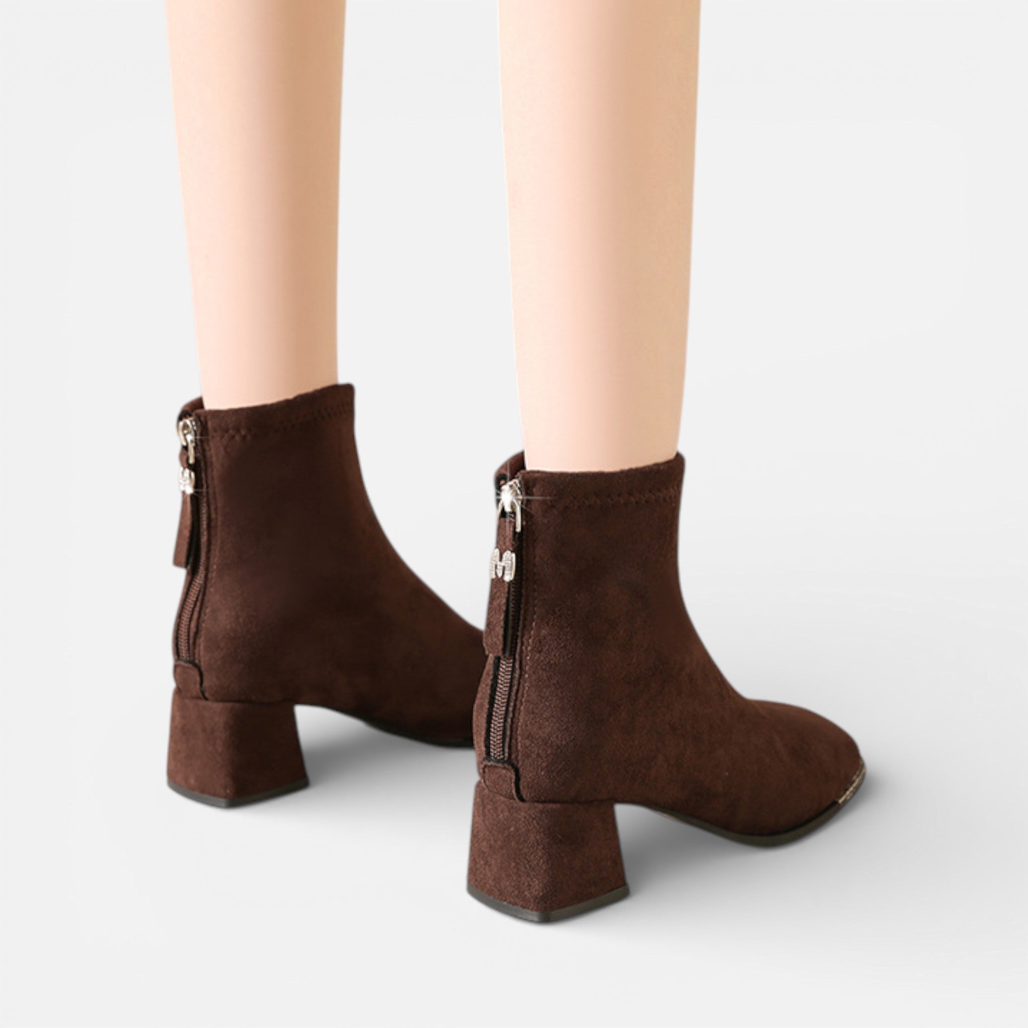 Maison Dresson | Women’s Suede Chunky Mid-Heel Boots