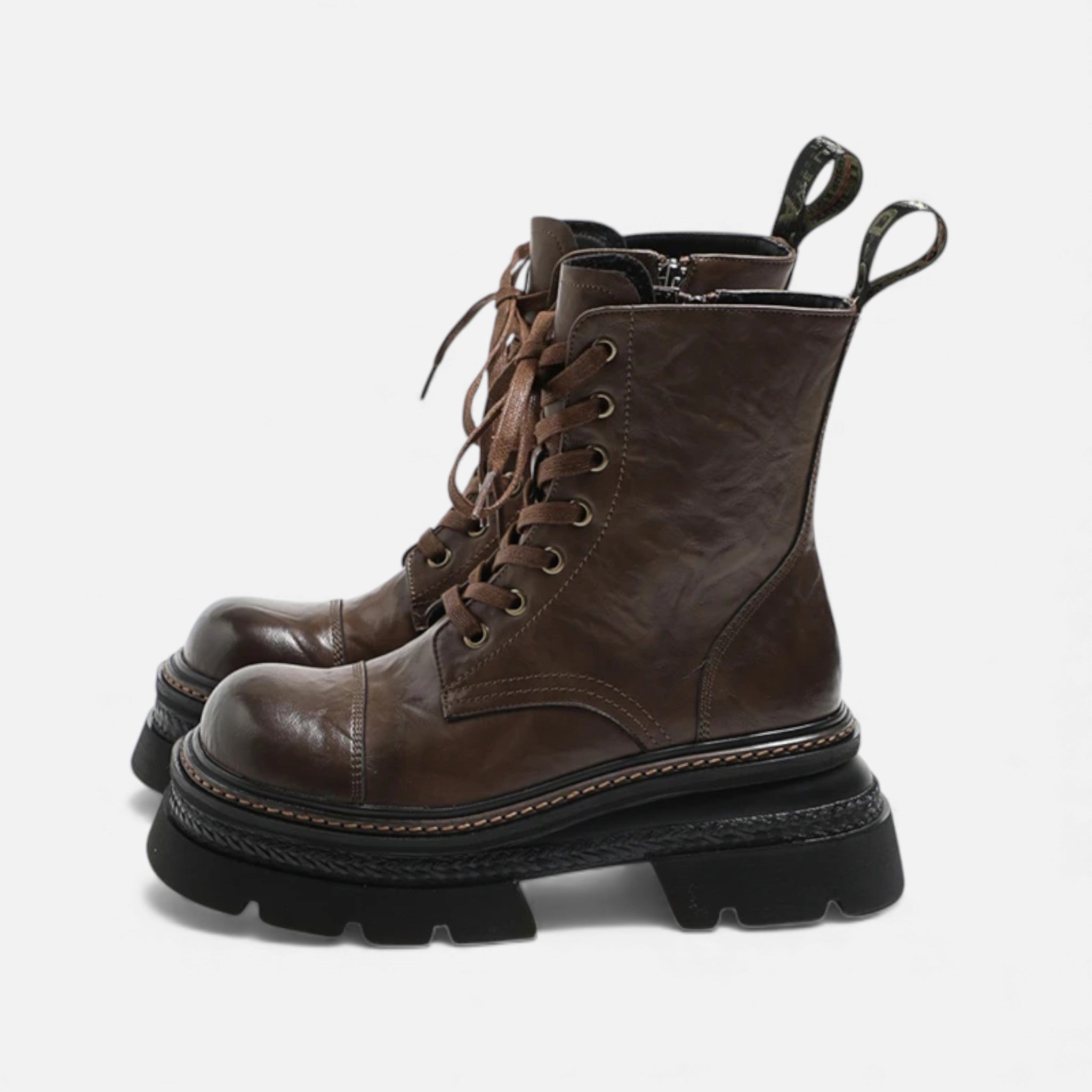 Maison Dresson | Women’s Plush-Lined Winter Lace-Up Platform Boots