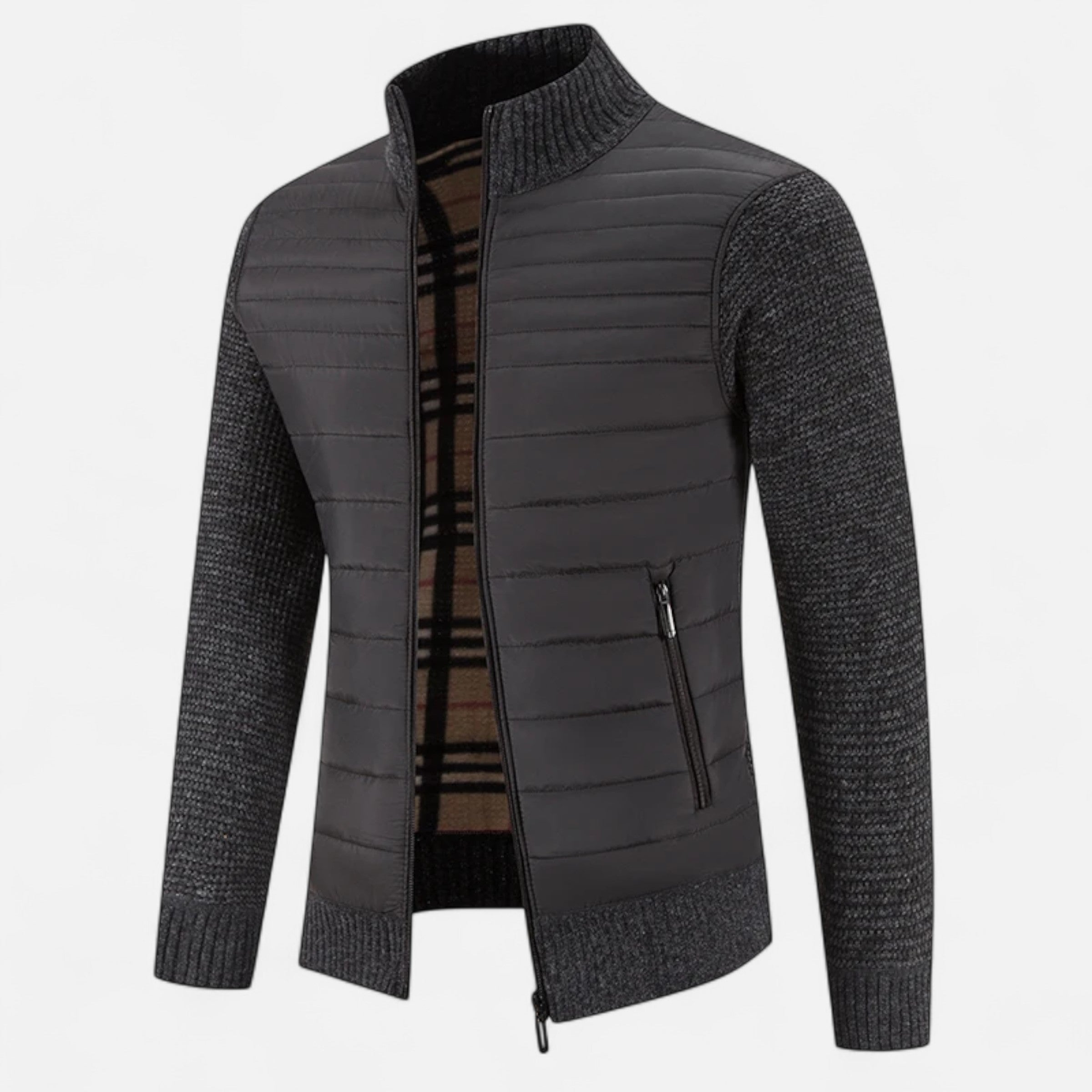 Maison Dresson | Men’s Fleece Stand-Collar Patchwork Jacket