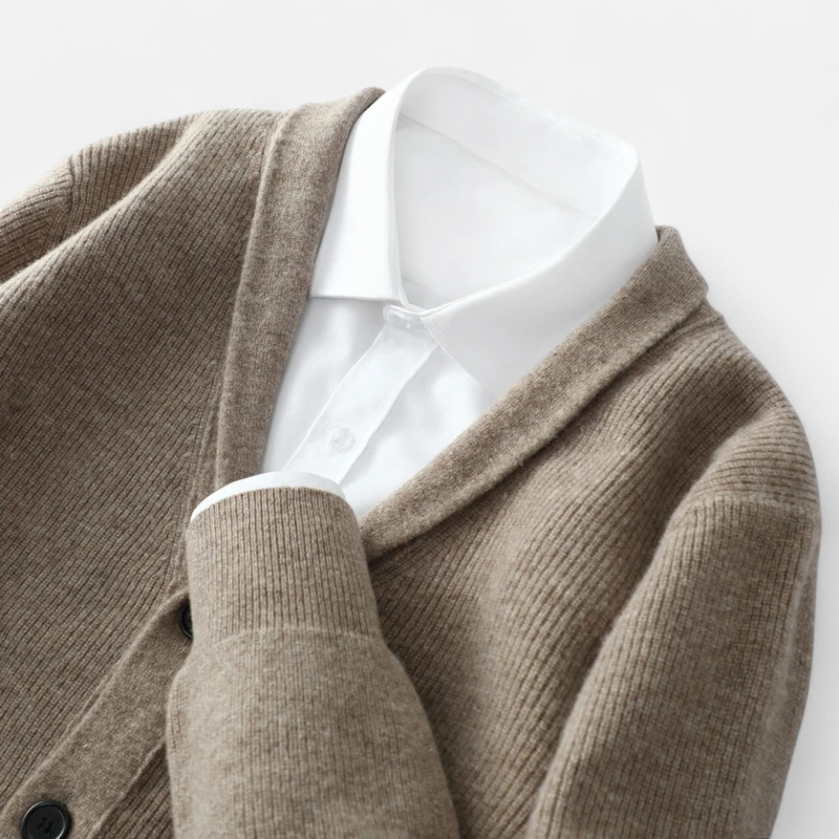 Maison Dresson | Men’s Merino Wool Suit-Collar Cardigan