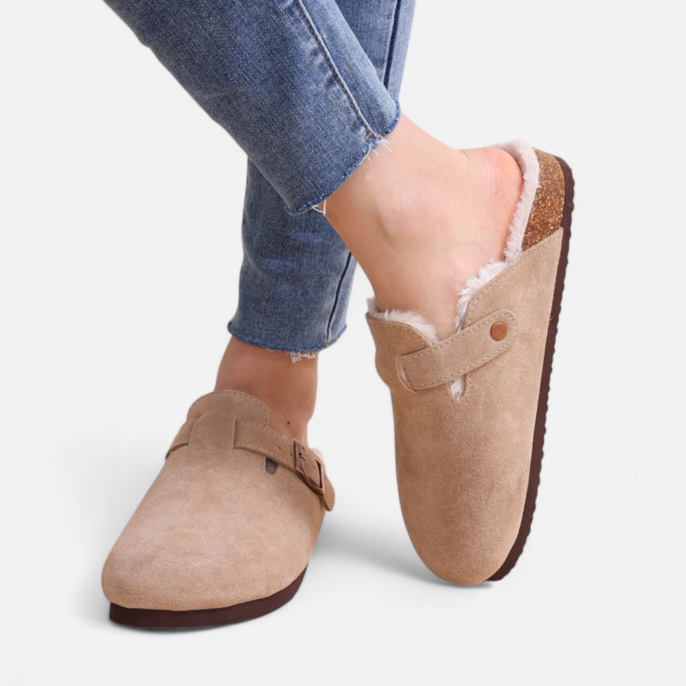 Maison Dresson | Unisex Fur-Lined Cork Clogs