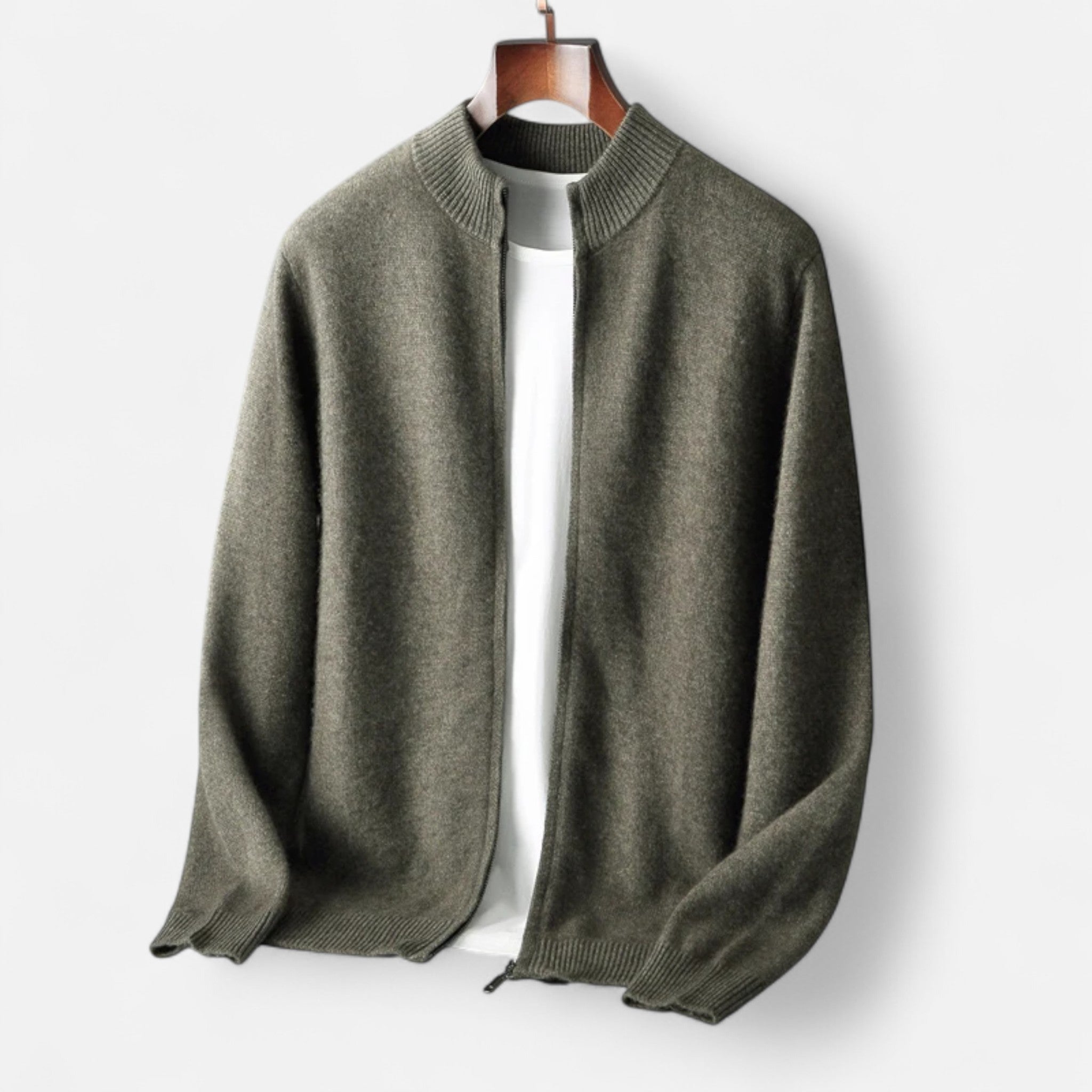 Maison Dresson | Men’s Merino Wool Zip Sweater
