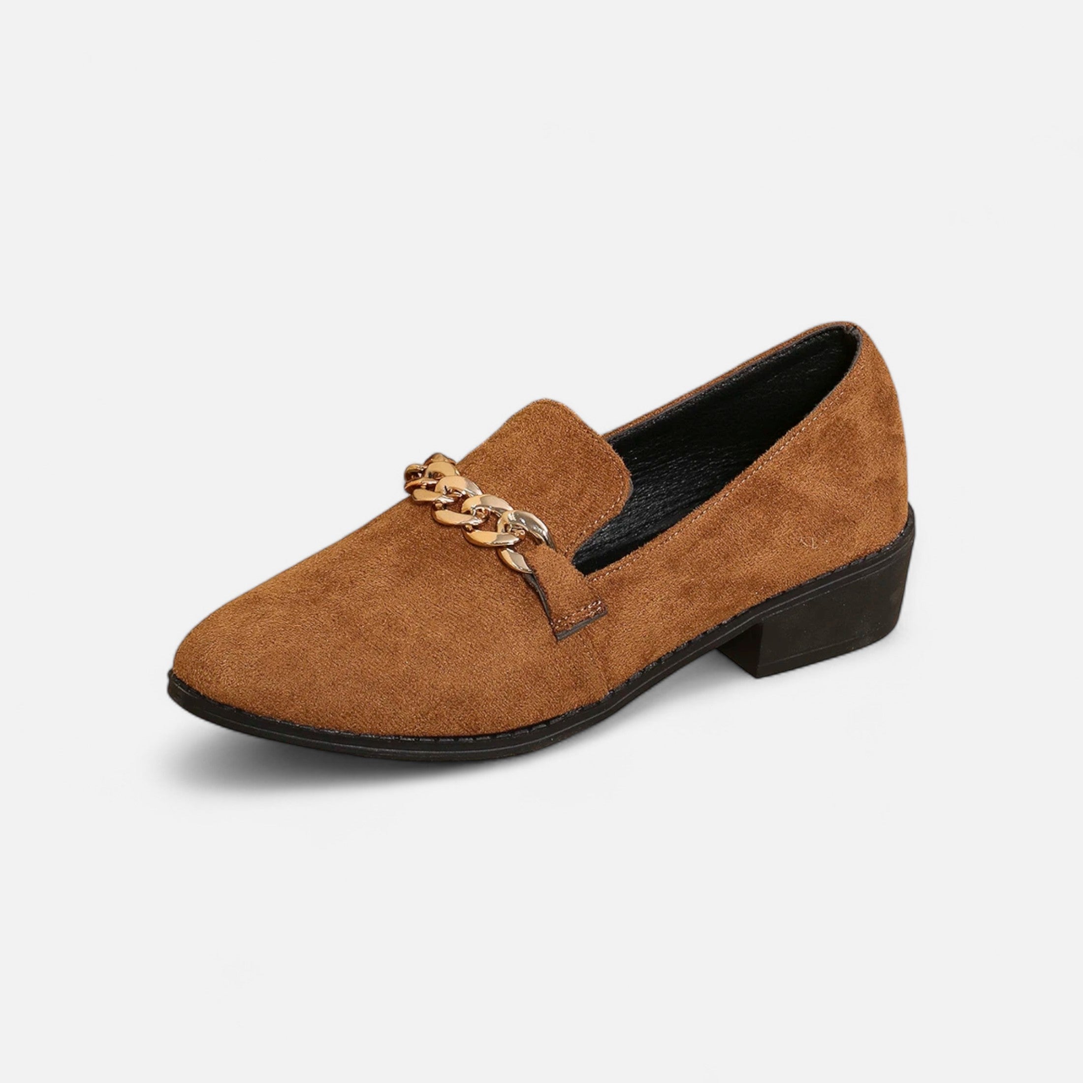 Maison Dresson | Women’s Suede Loafers – Leopard Print Mid-Heel