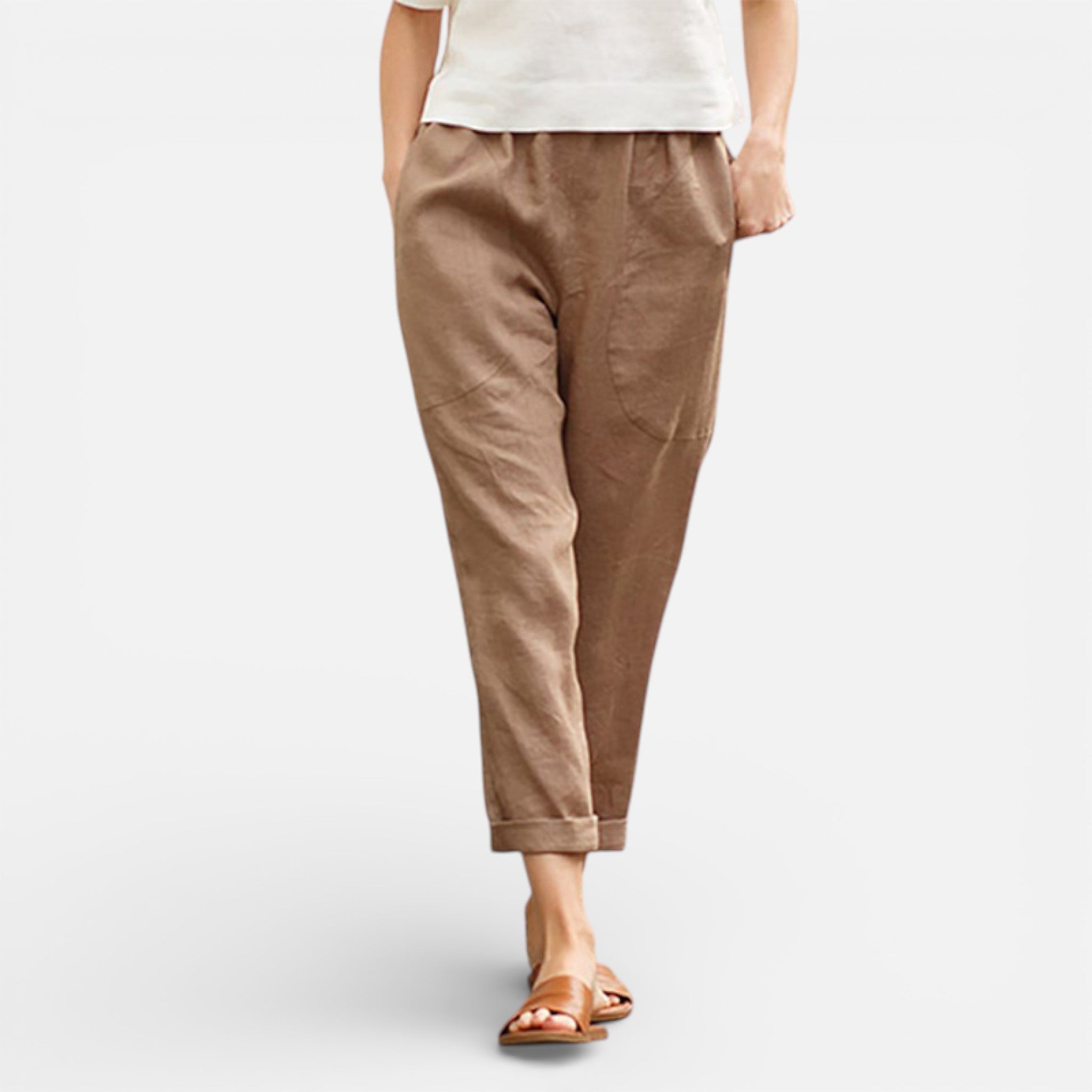 Maison Dresson | Women’s Cotton Linen Straight Trousers