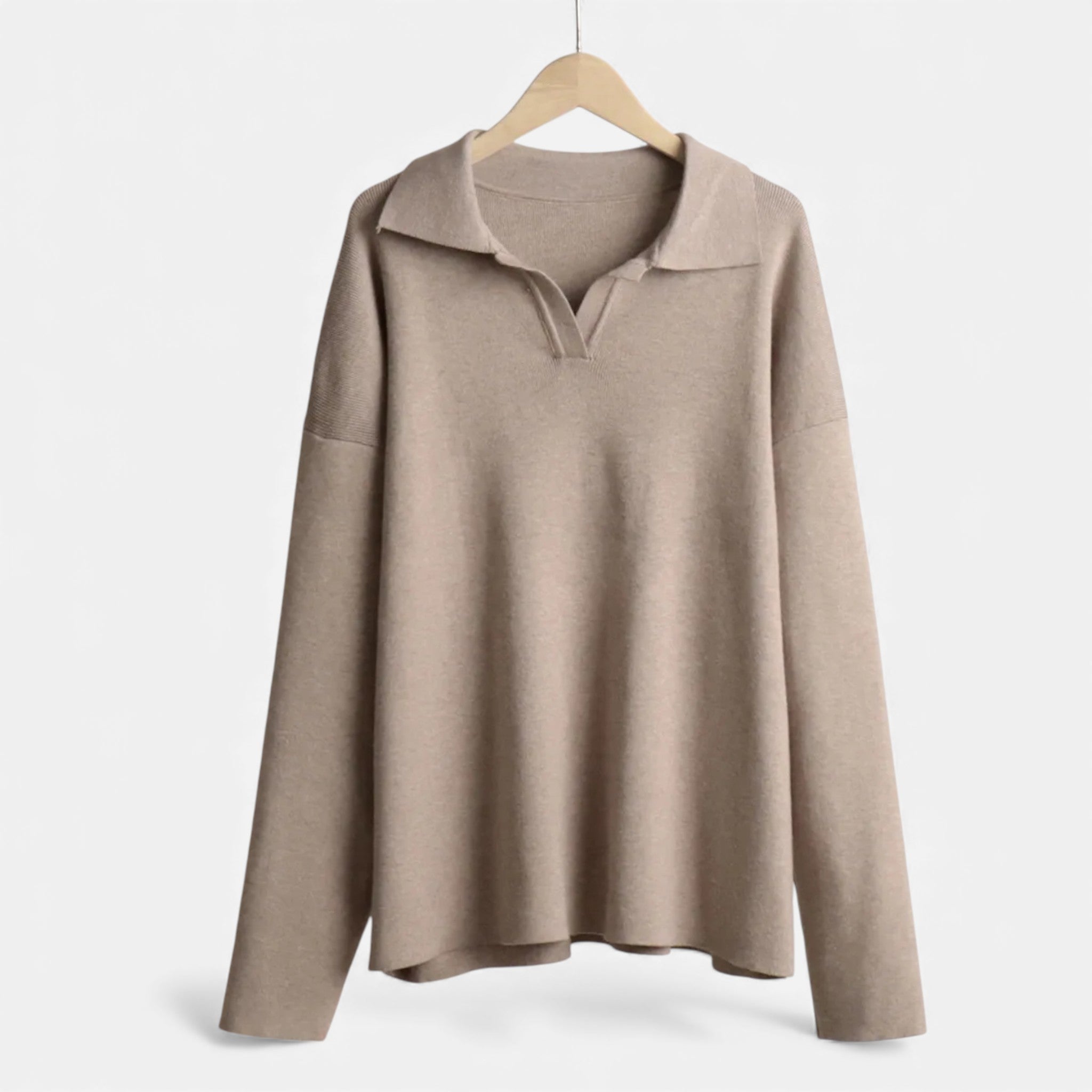 Maison Dresson | Women’s Cashmere-Feel Polo Lounge Set with Elegant Knit Detail