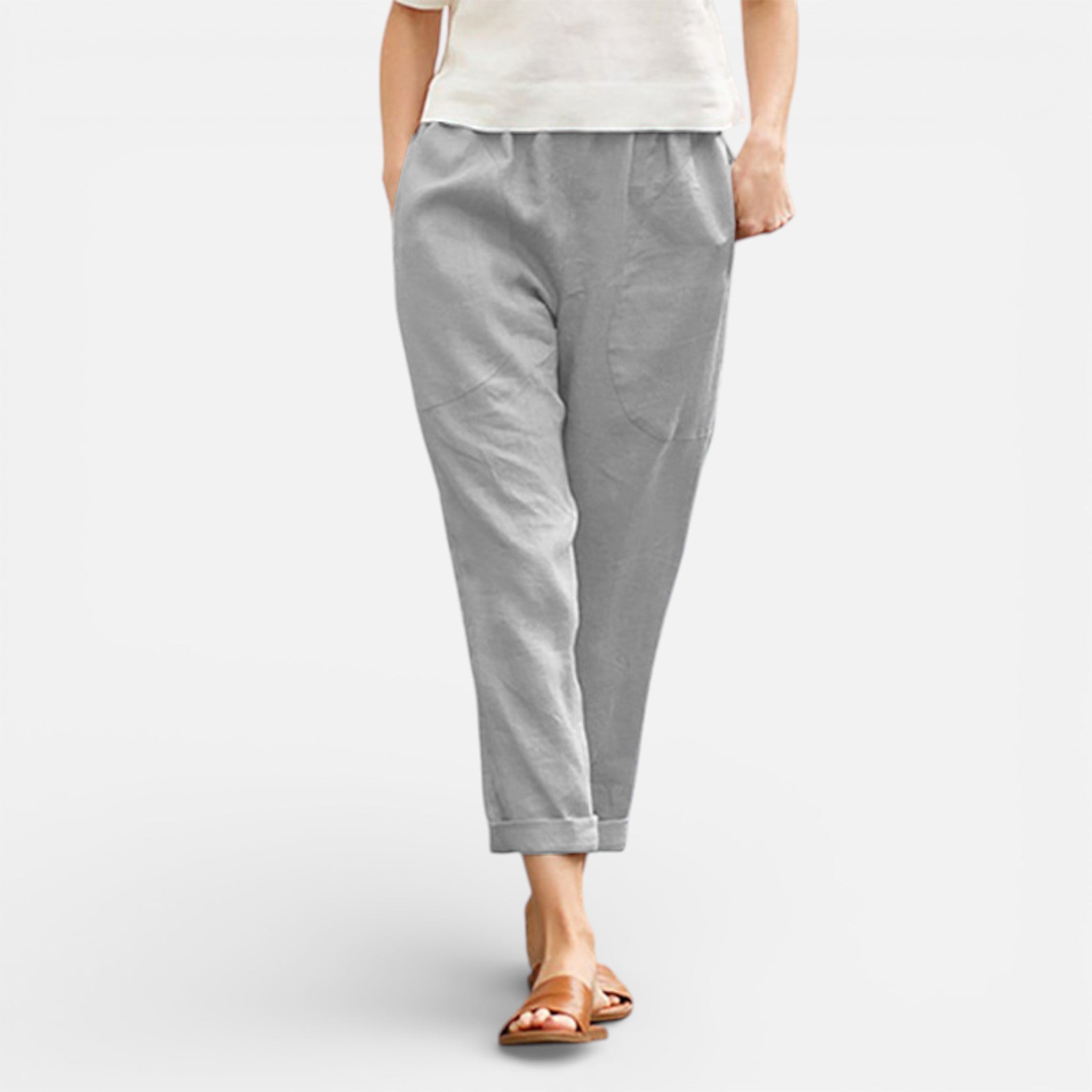 Maison Dresson | Women’s Cotton Linen Straight Trousers