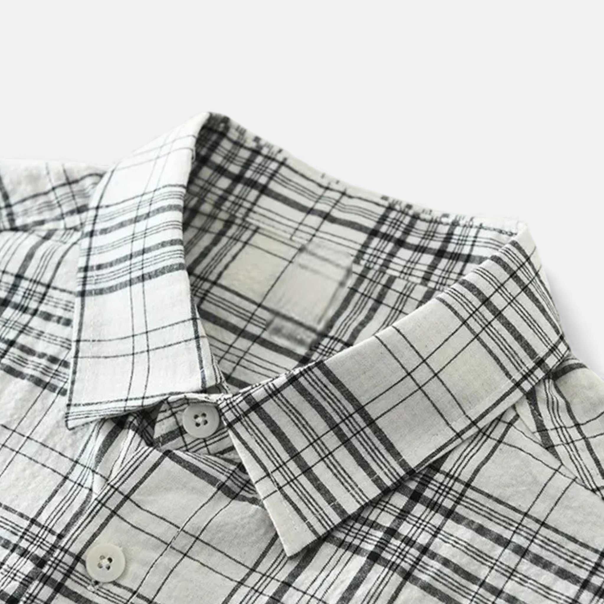 Maison Dresson | Men’s Plaid Long-Sleeve Loose Shirt with Pocket
