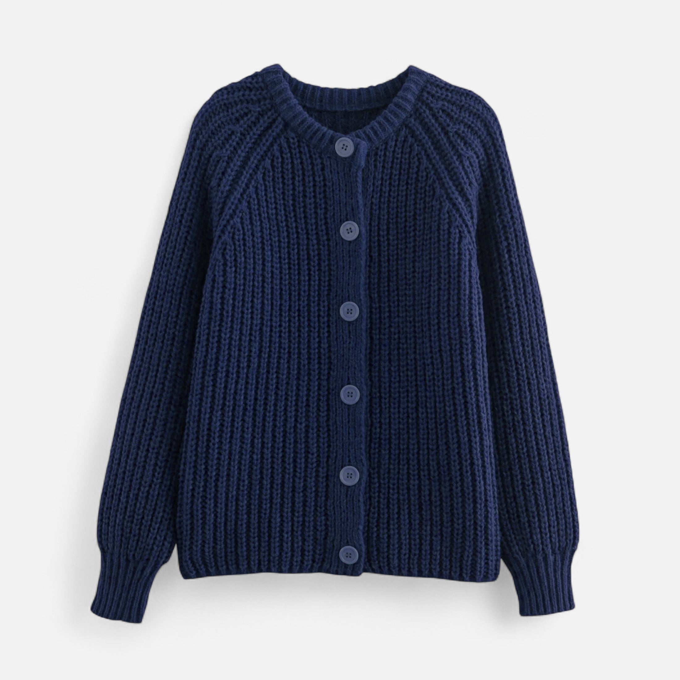 Maison Dresson | Women’s Vintage Round Neck Knit Cardigan – Effortless Autumn Grace