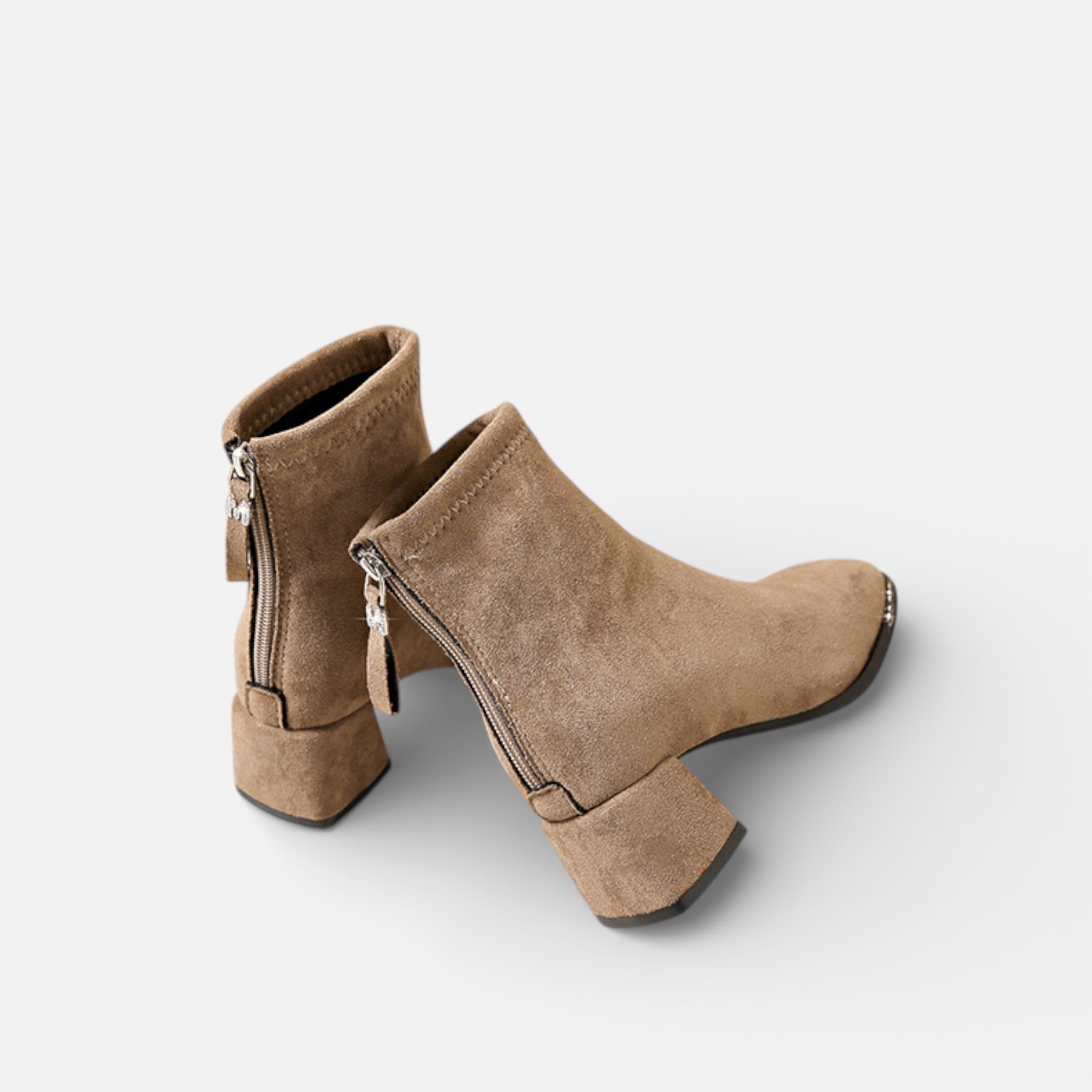 Maison Dresson | Women’s Suede Chunky Mid-Heel Boots