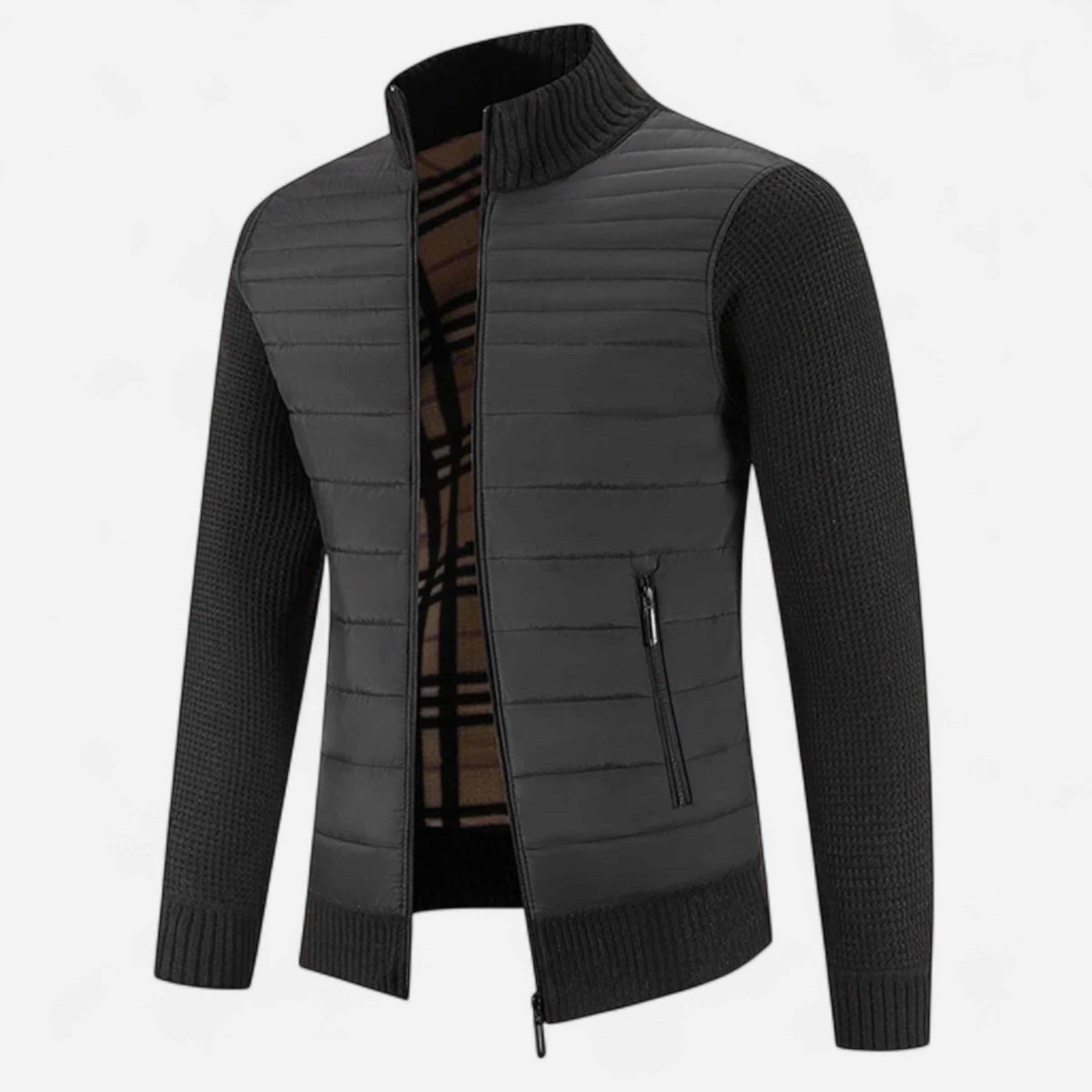 Maison Dresson | Men’s Fleece Stand-Collar Patchwork Jacket