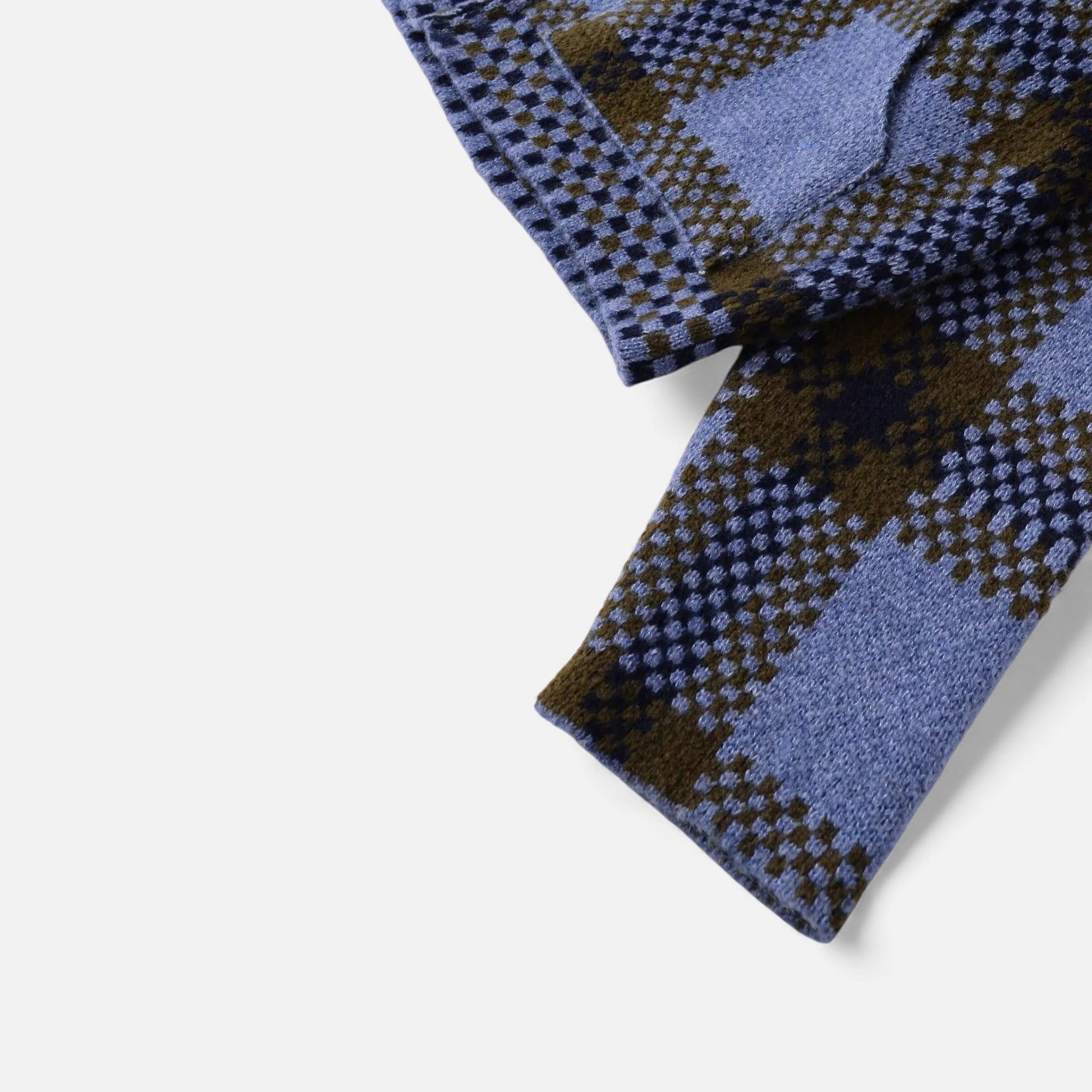 Maison Dresson | Women’s Plaid Knitted Zipper Jacket with Turn-Down Collar