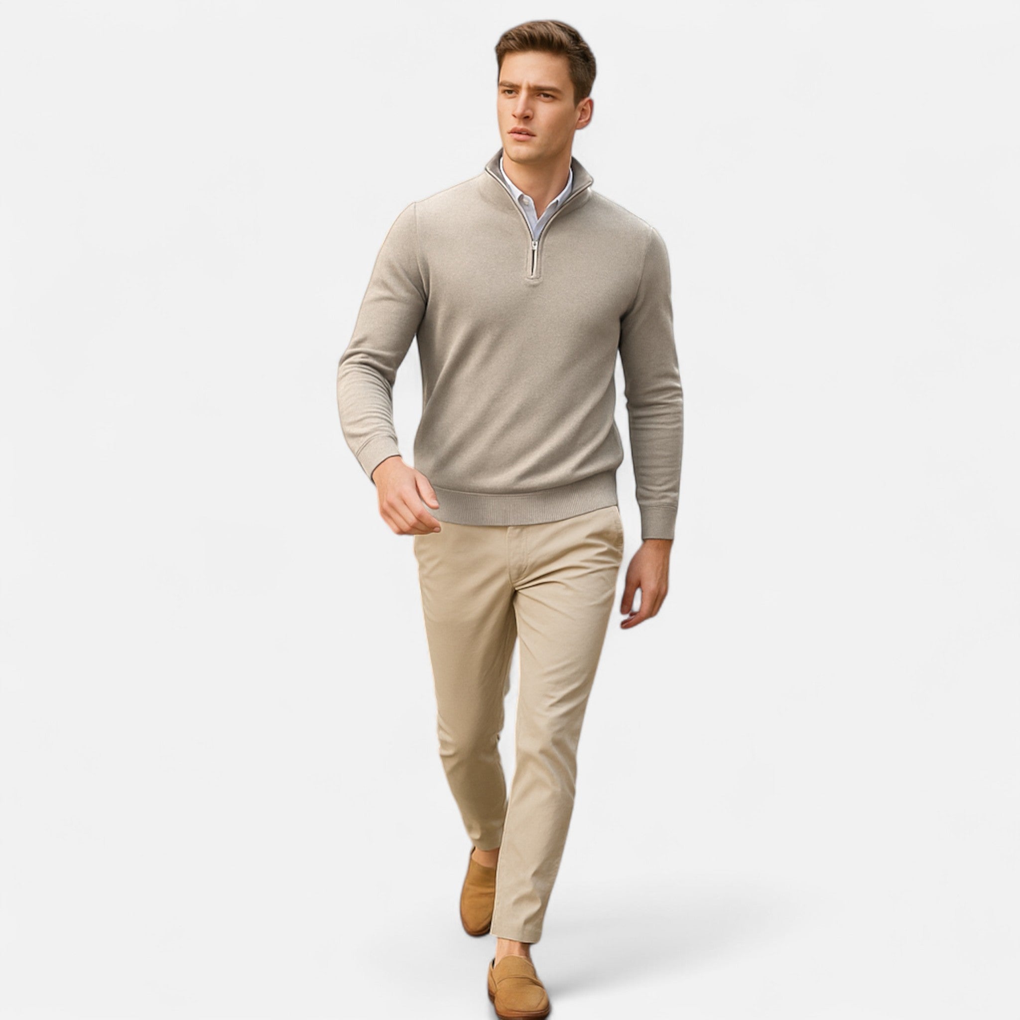 Maison Dresson | Men’s Slim-Fit Sweater Quarter-Zip