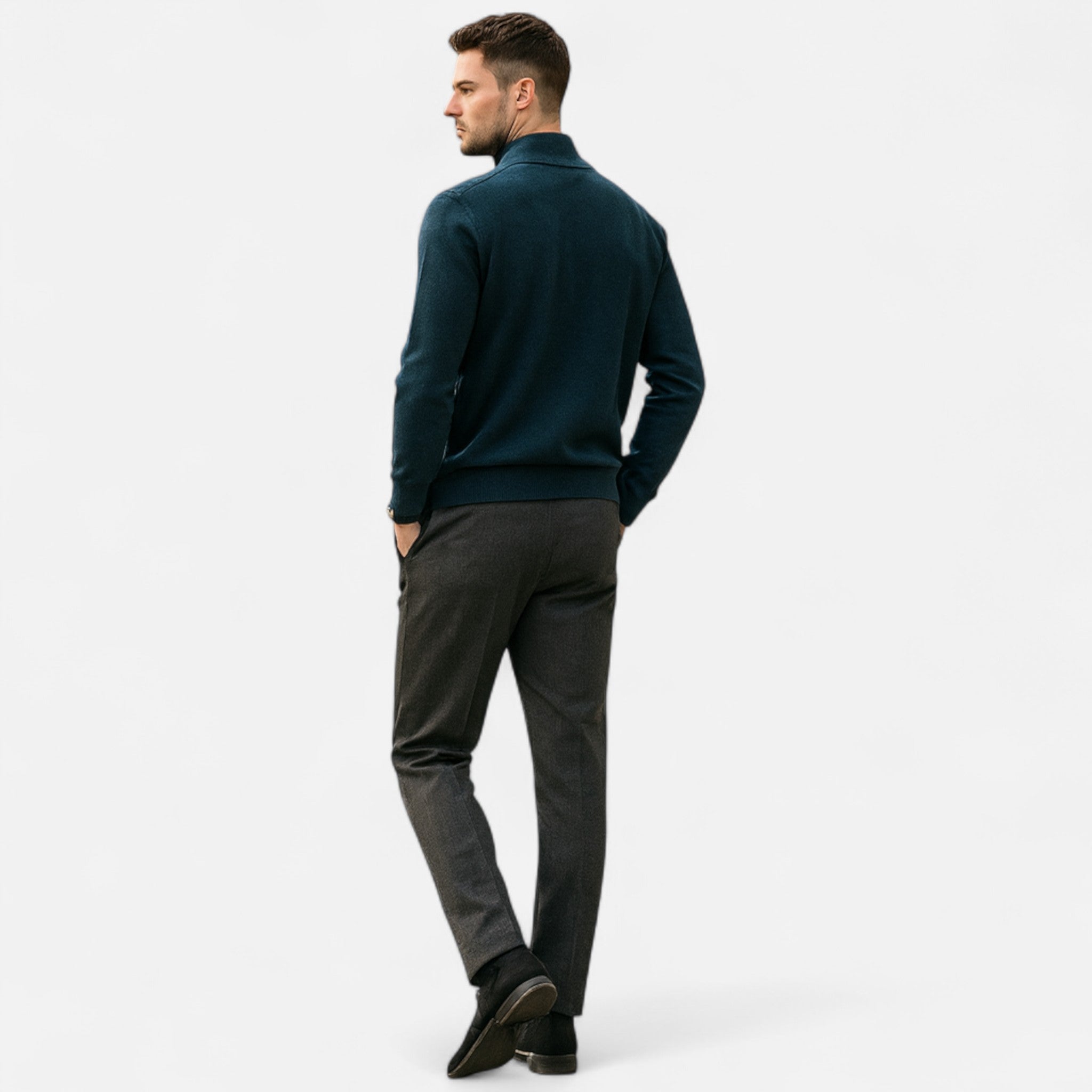Maison Dresson | Men’s Merino Wool Half-Zip Sweater