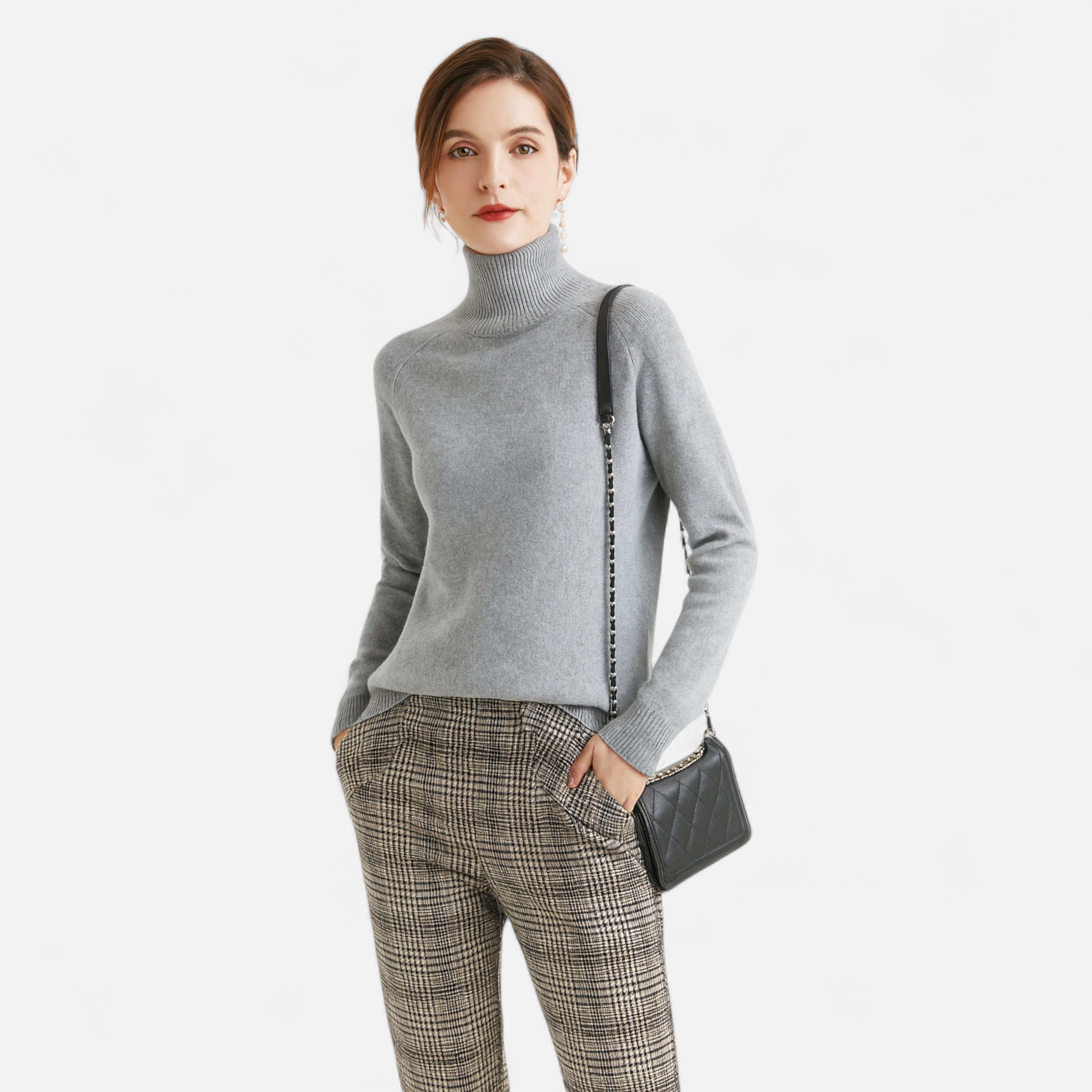 Maison Dresson | Women's Merino Wool & Cashmere Mock-Neck Sweater