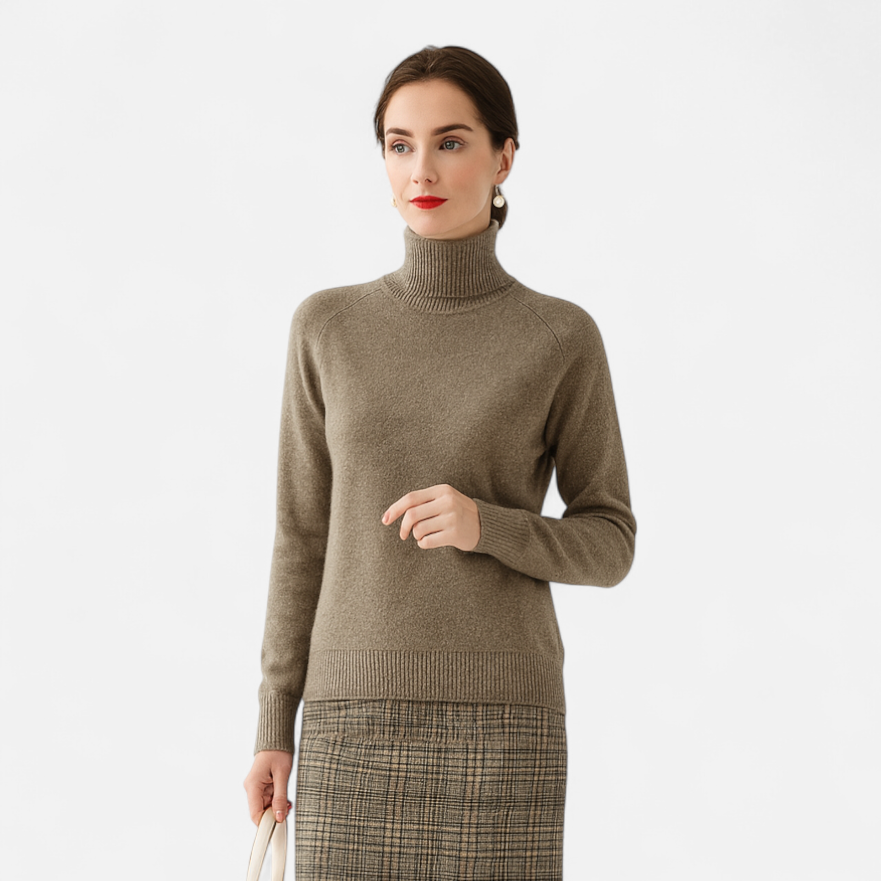 Maison Dresson | Women's Merino Wool & Cashmere Mock-Neck Sweater