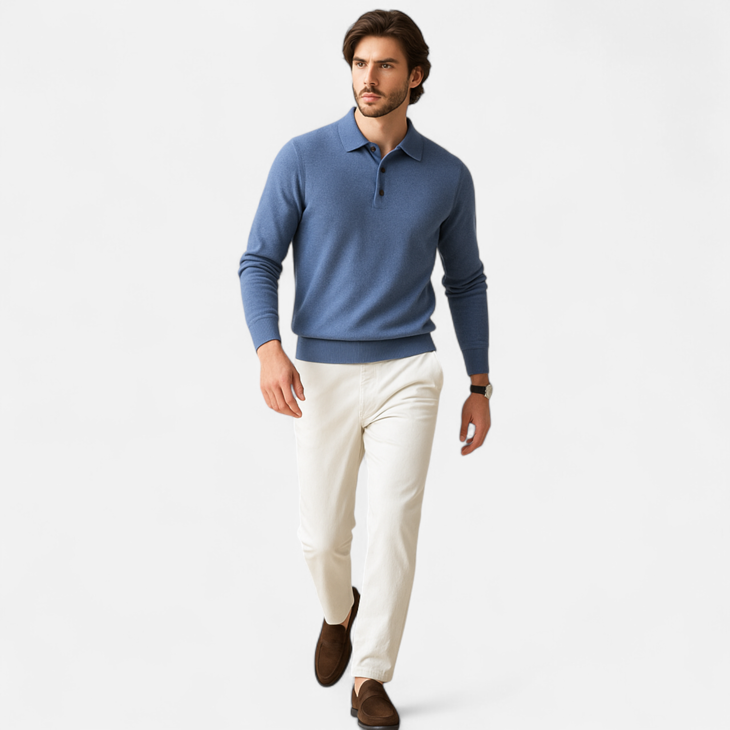 Maison Dresson | Men’s Merino Wool Polo Sweater