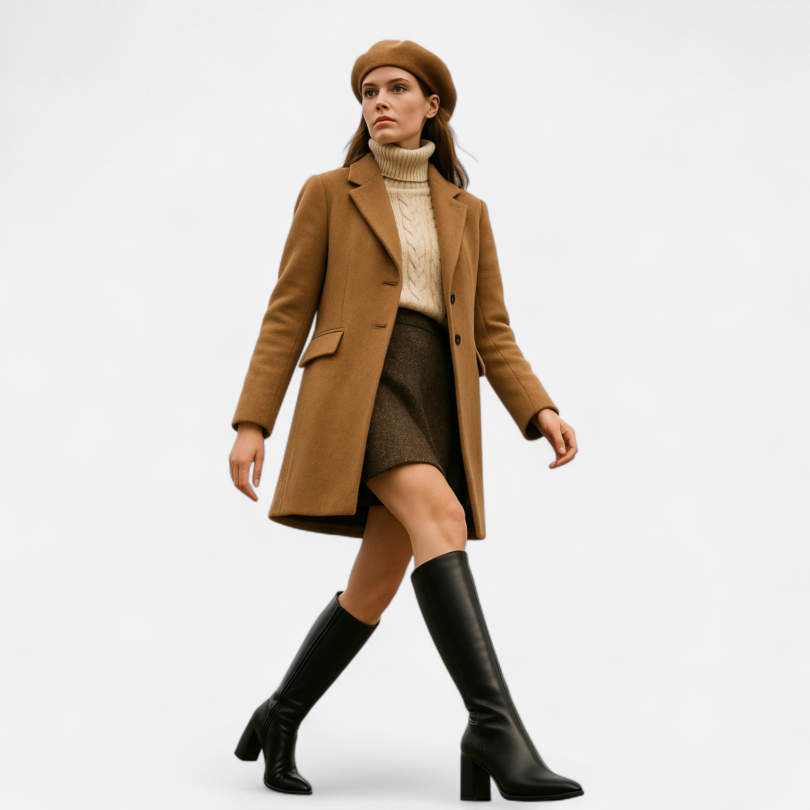 Maison Dresson | Women’s Knee-High Zip Heeled Boots